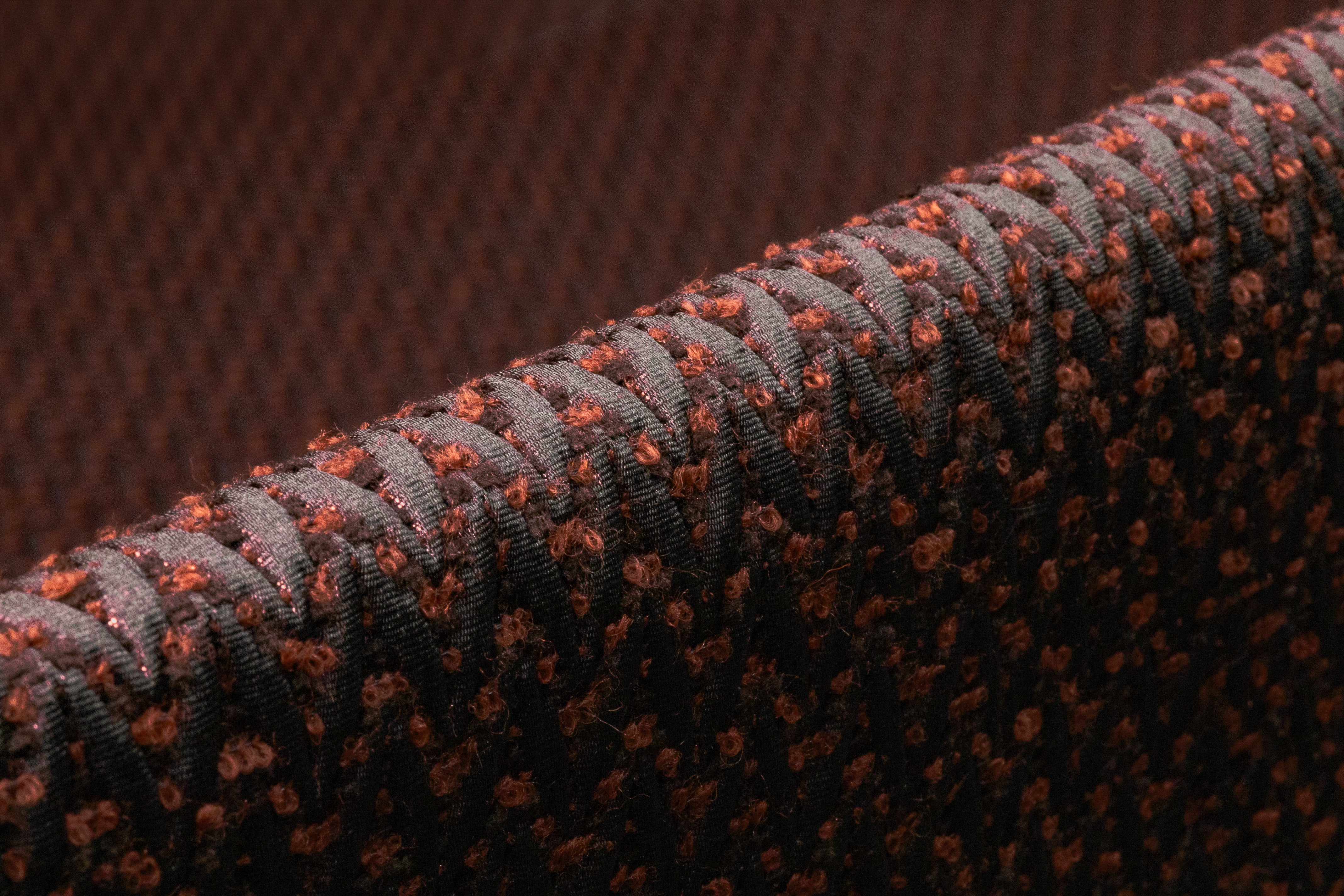Chevron Metallic Italian Boucle Brocade - Brown