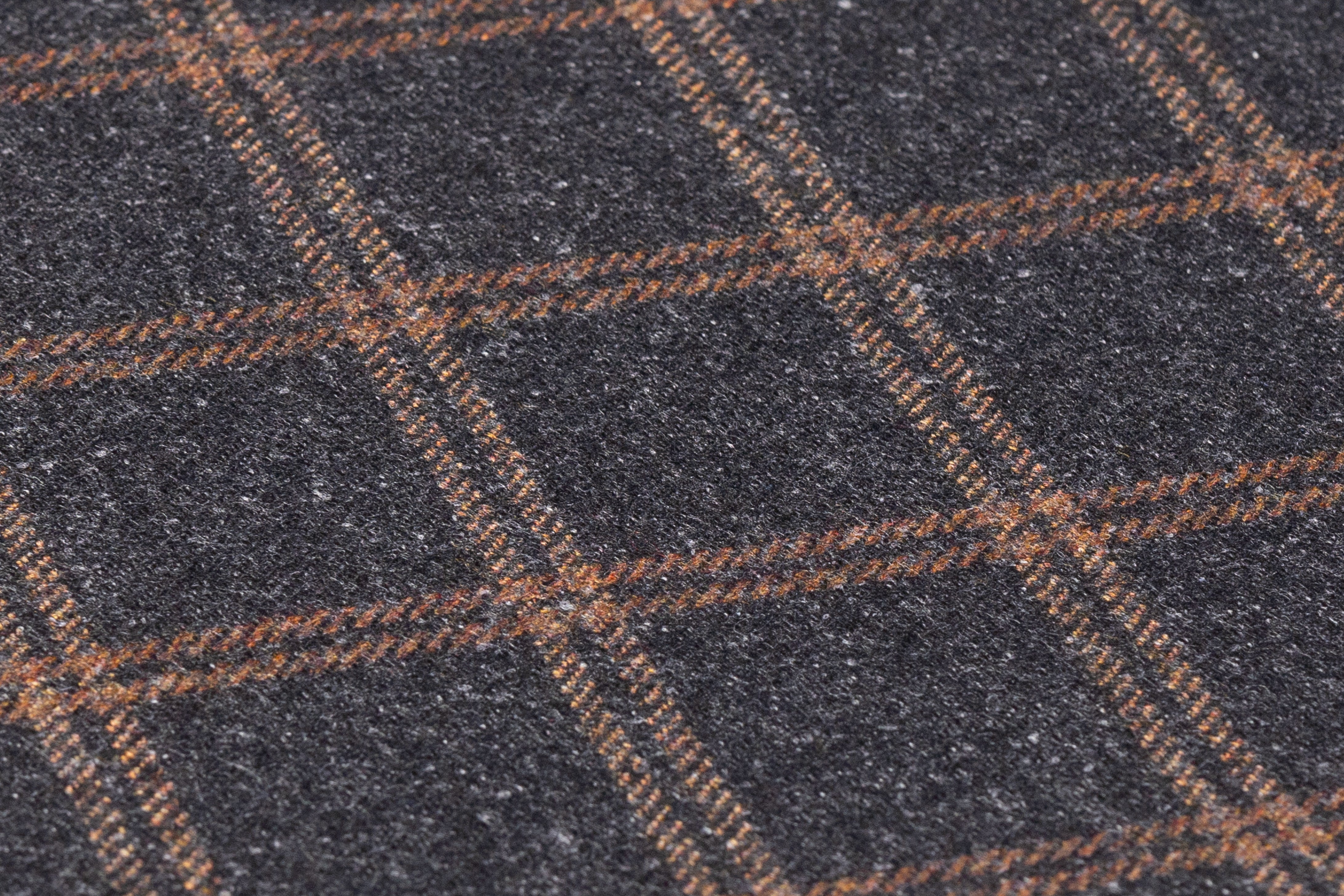 Checked Italian Wool - Charcoal Gray / Brown