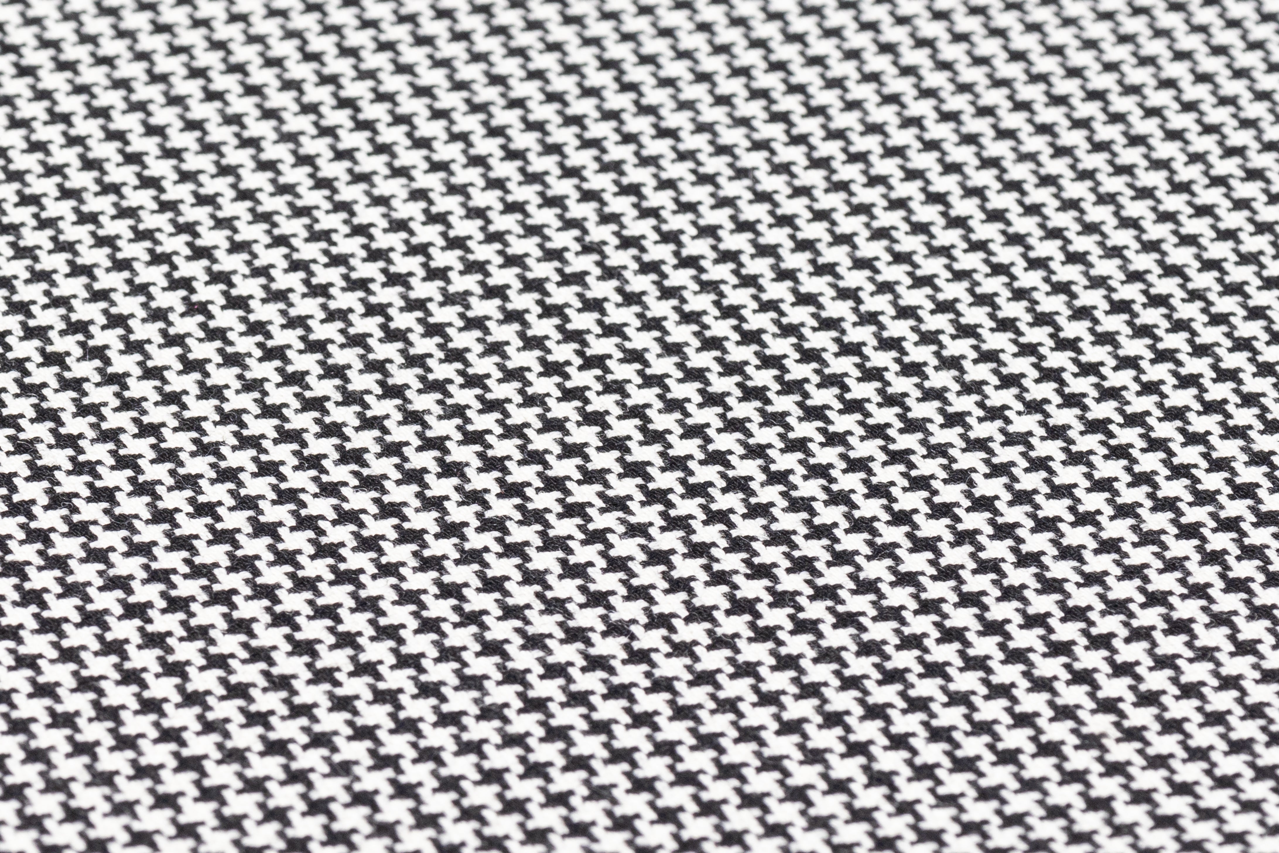 Houndstooth Australian Wool Suiting - Black / Off White
