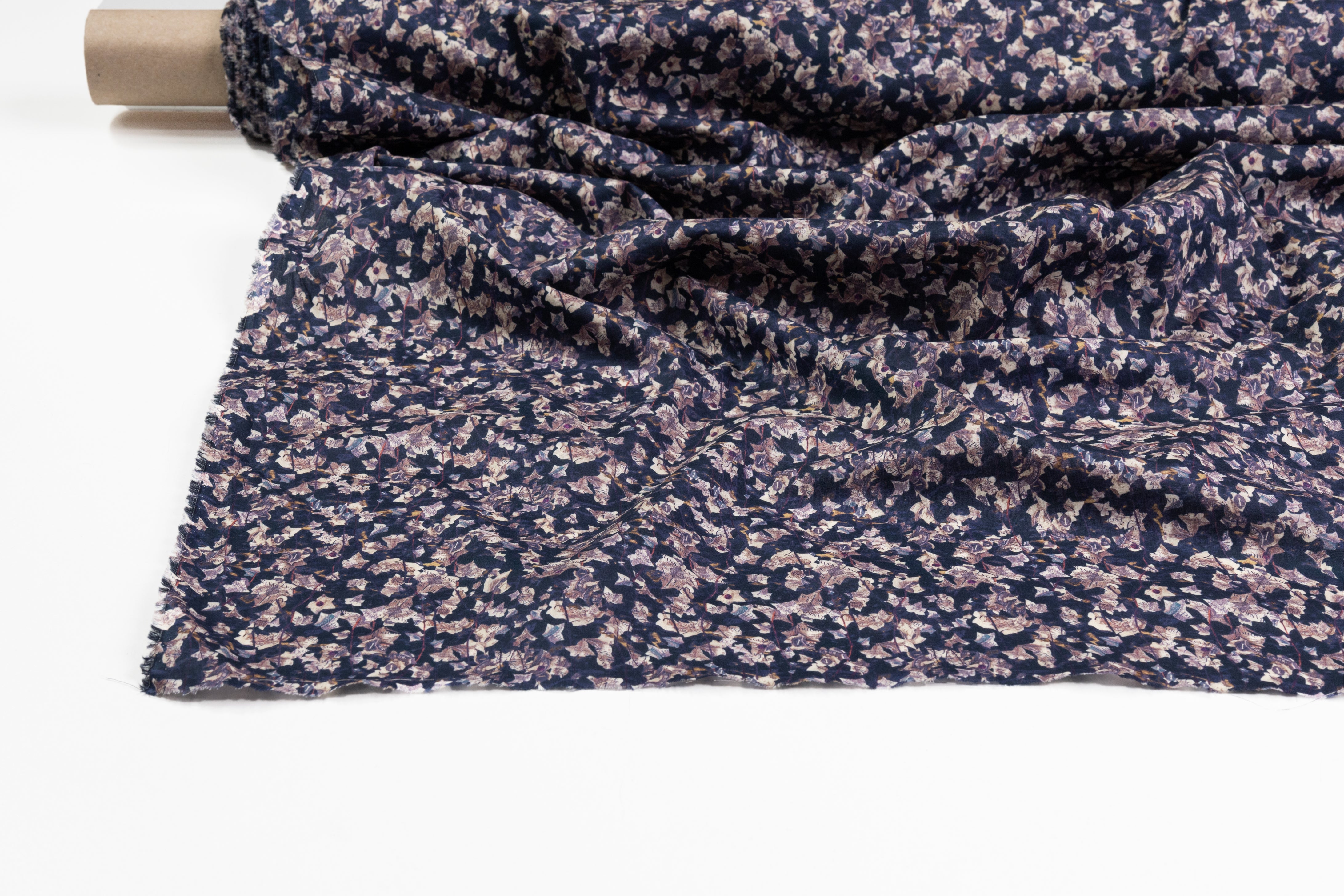 Abstract Printed Cotton - Navy