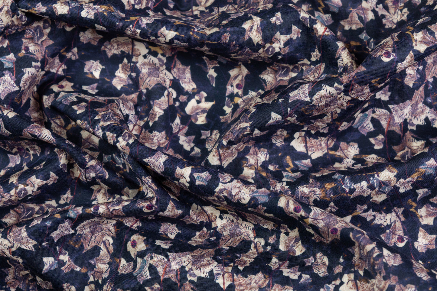Abstract Printed Cotton - Navy