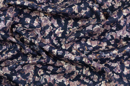 Abstract Printed Cotton - Navy
