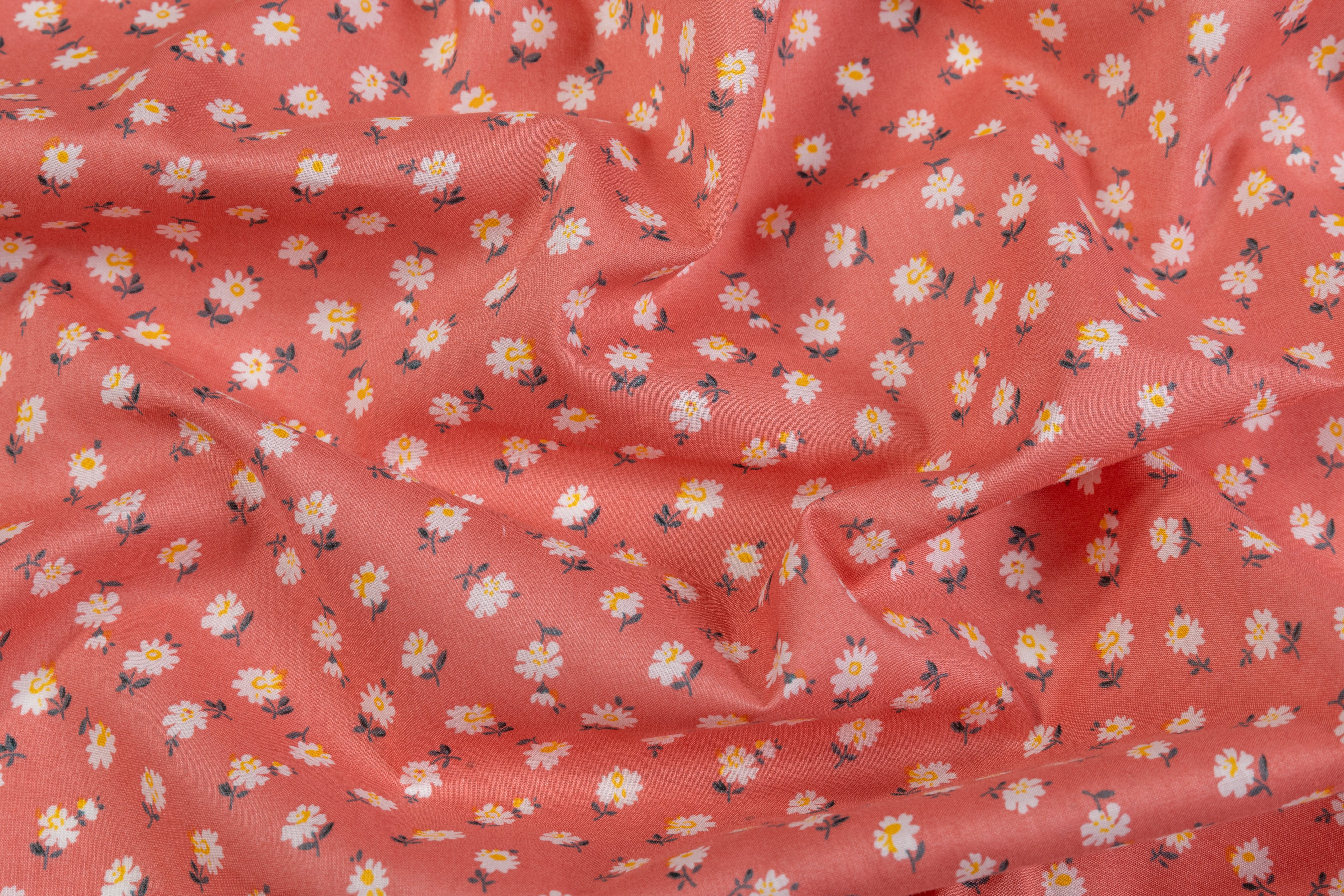 Ditsy Floral Cotton - Coral