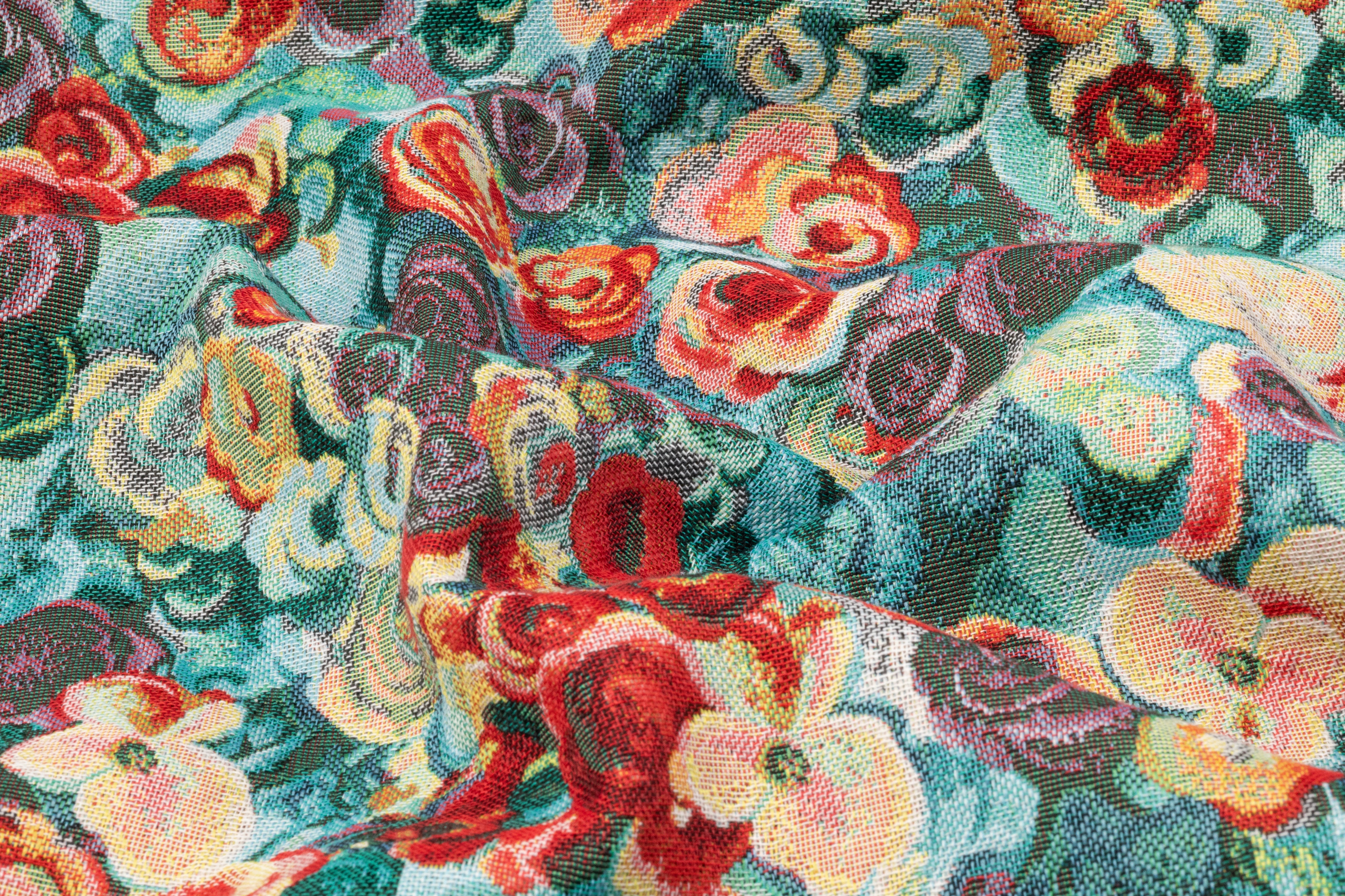 Floral Italian Tapestry Style Brocade - Multicolor
