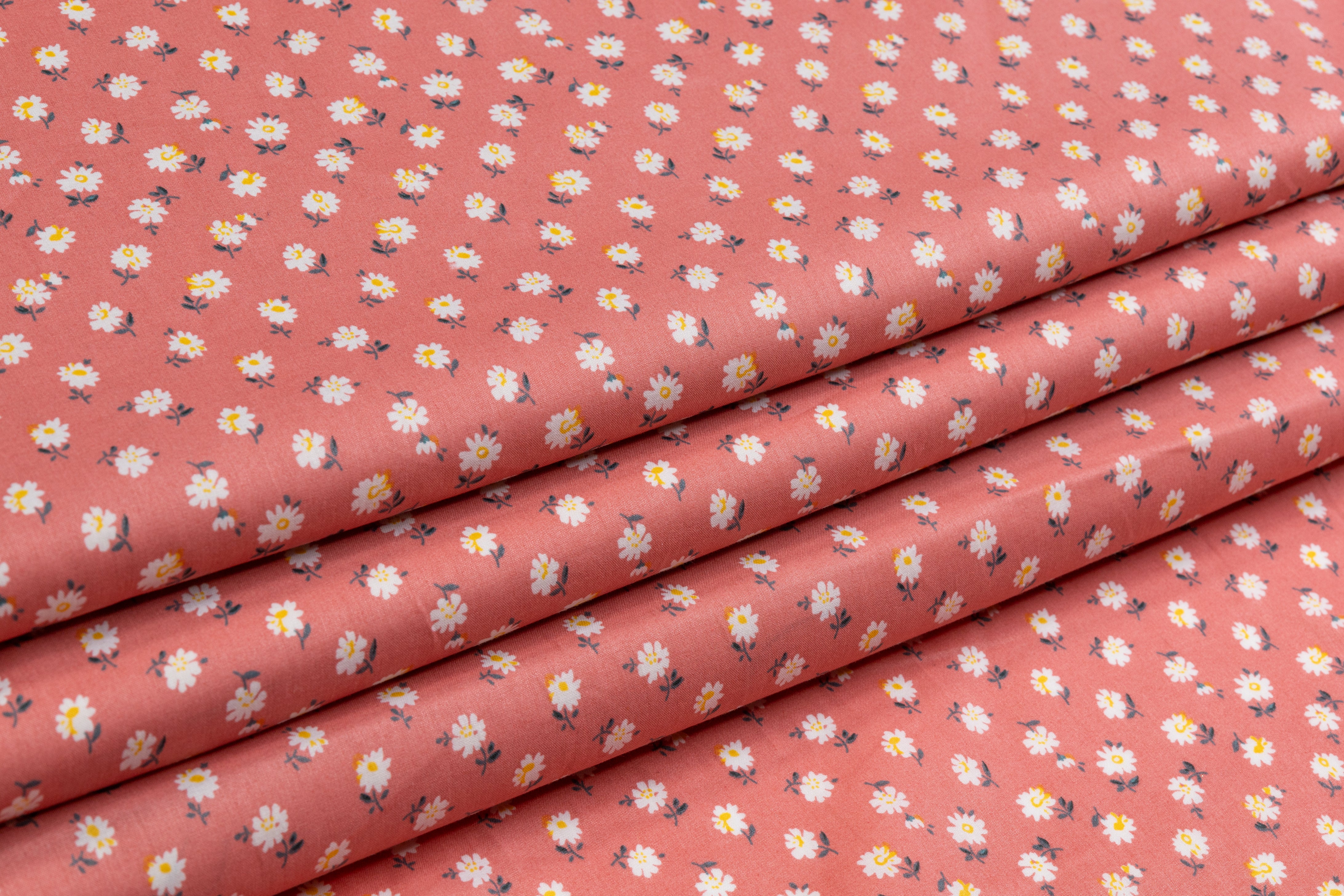 Ditsy Floral Cotton - Coral