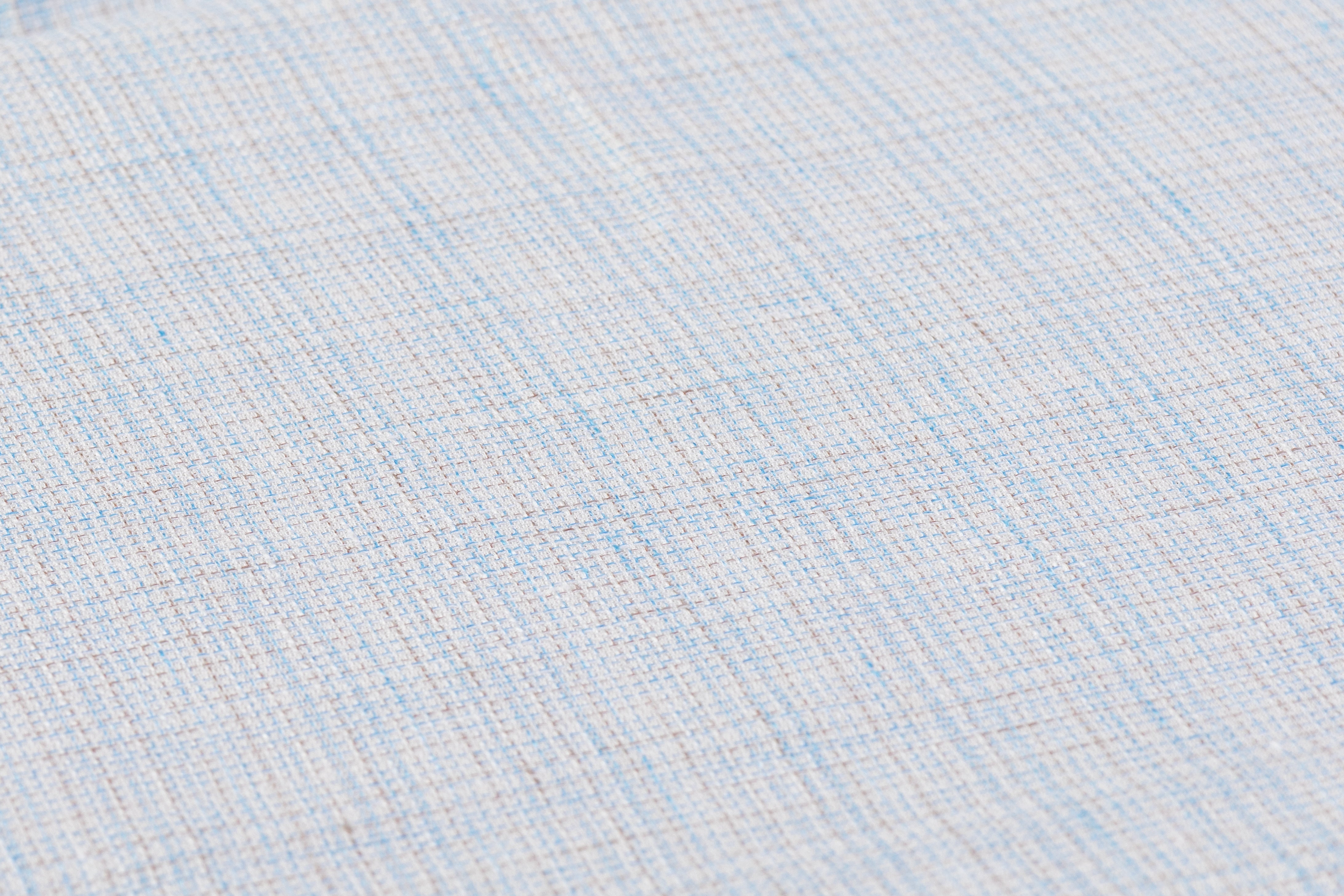 Italian Wool Linen Suiting - Blue / Beige