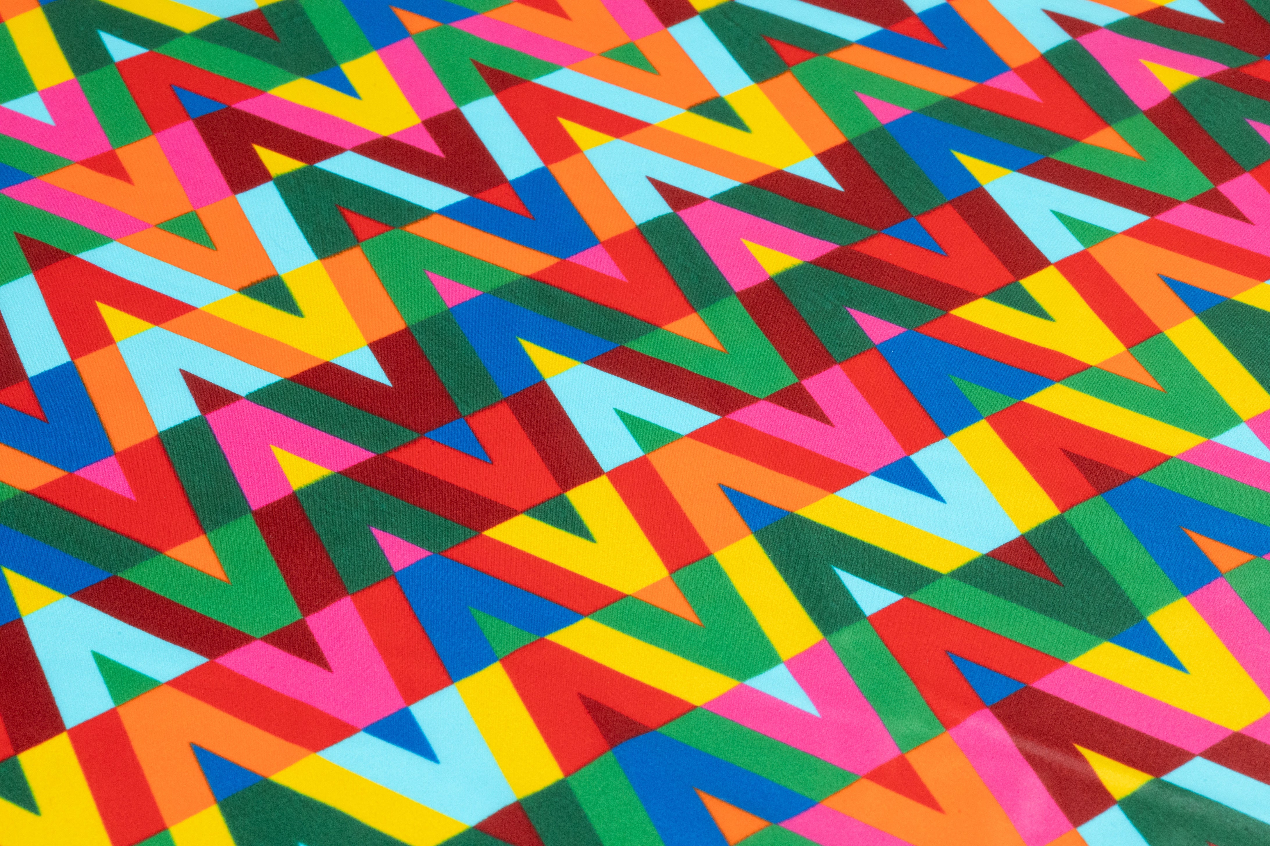 Chevron Italian Nylon Print - Multicolor