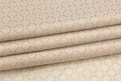 Cotton Eyelet - Beige