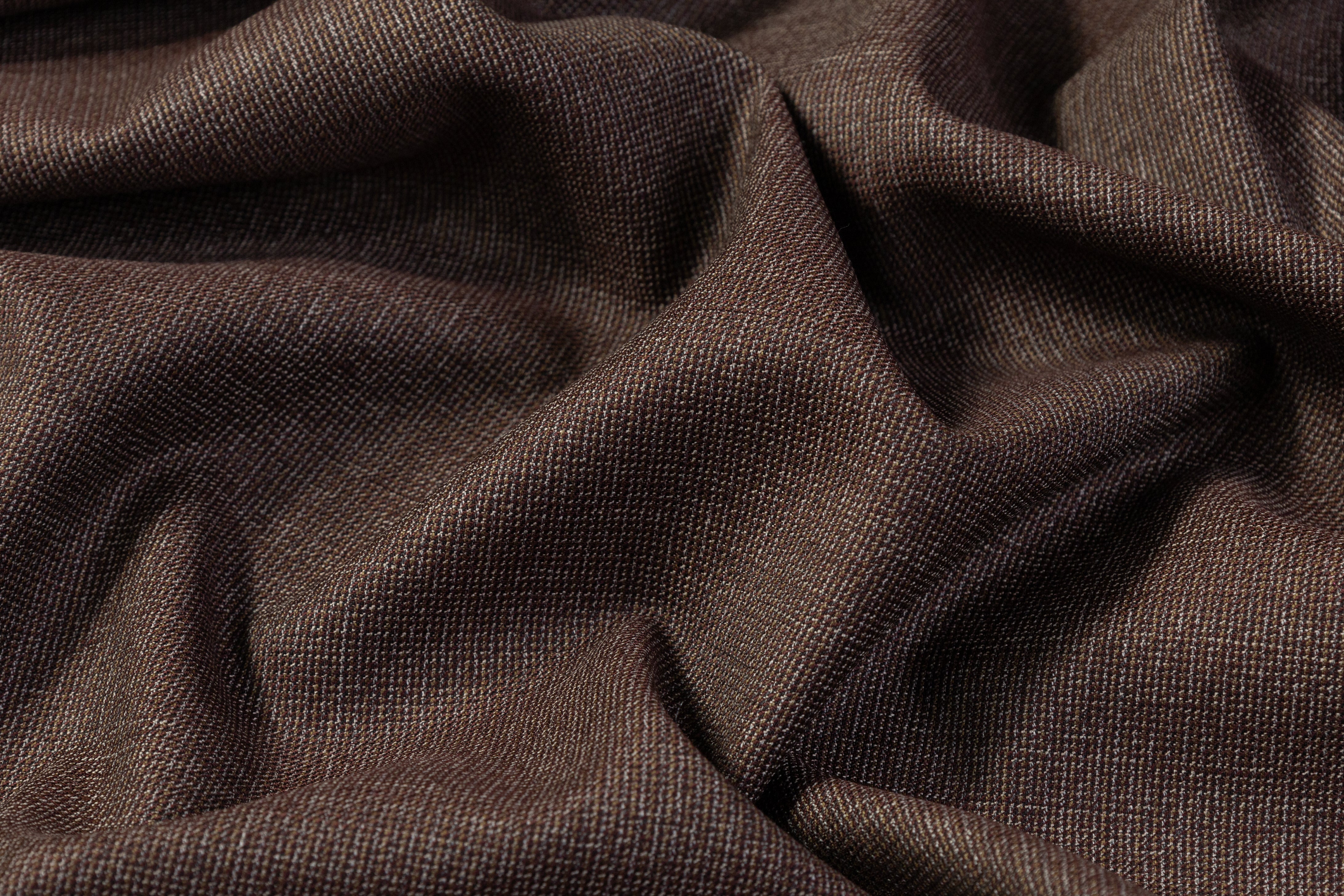 Tallia di Delfino - Italian Stretch Wool Suiting - Brown
