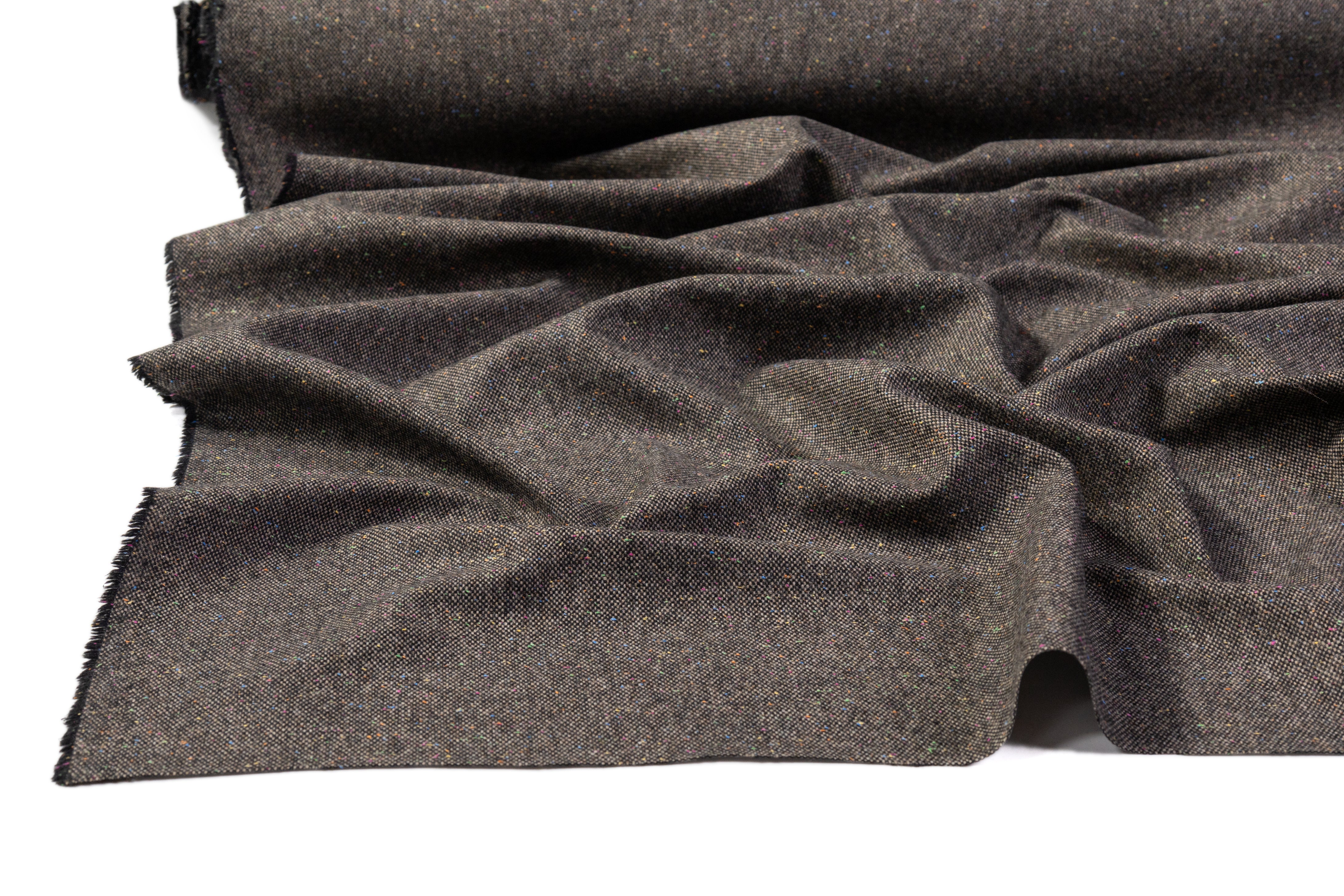 Tollegno - Fused Italian Wool Blend Tweed - Taupe / Multicolor
