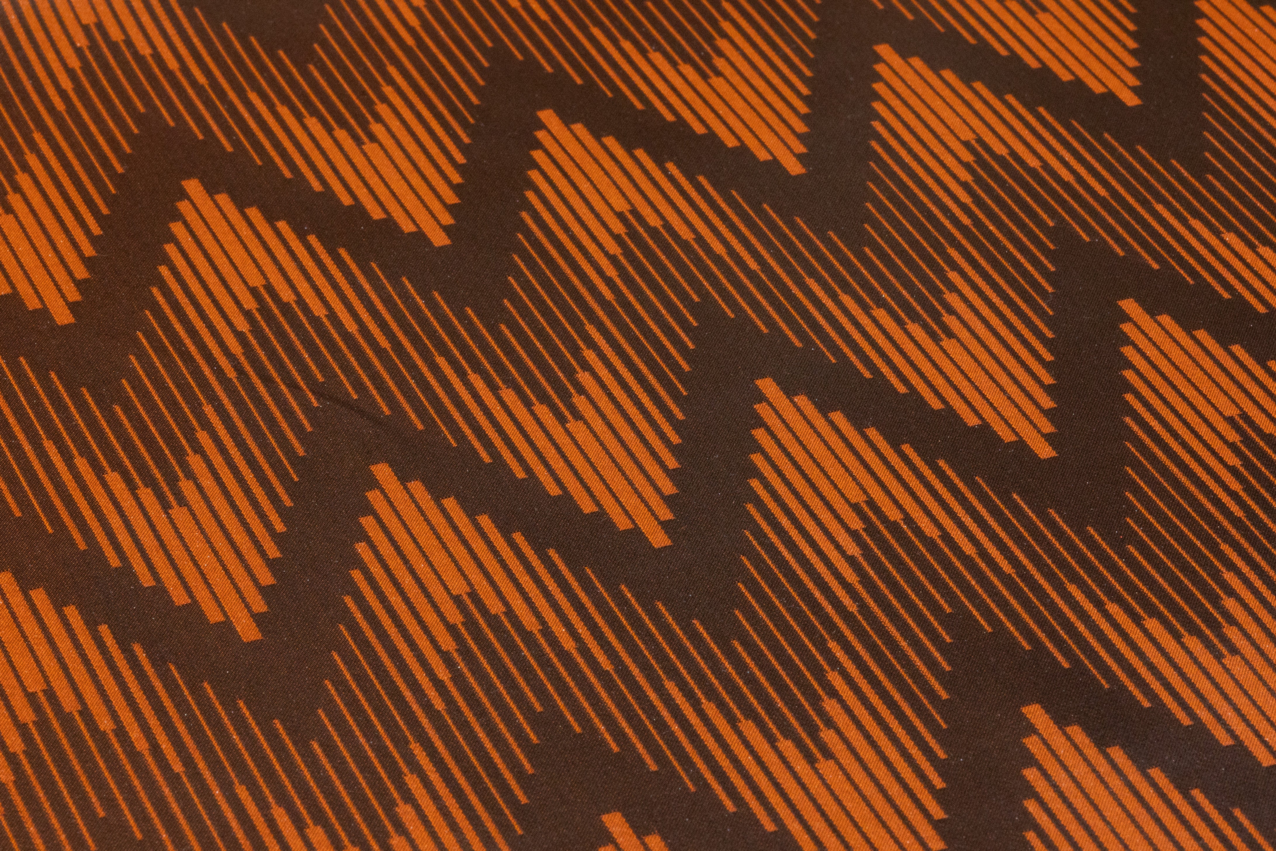 Laminated Italian Chevron Jacquard - Burnt Orange