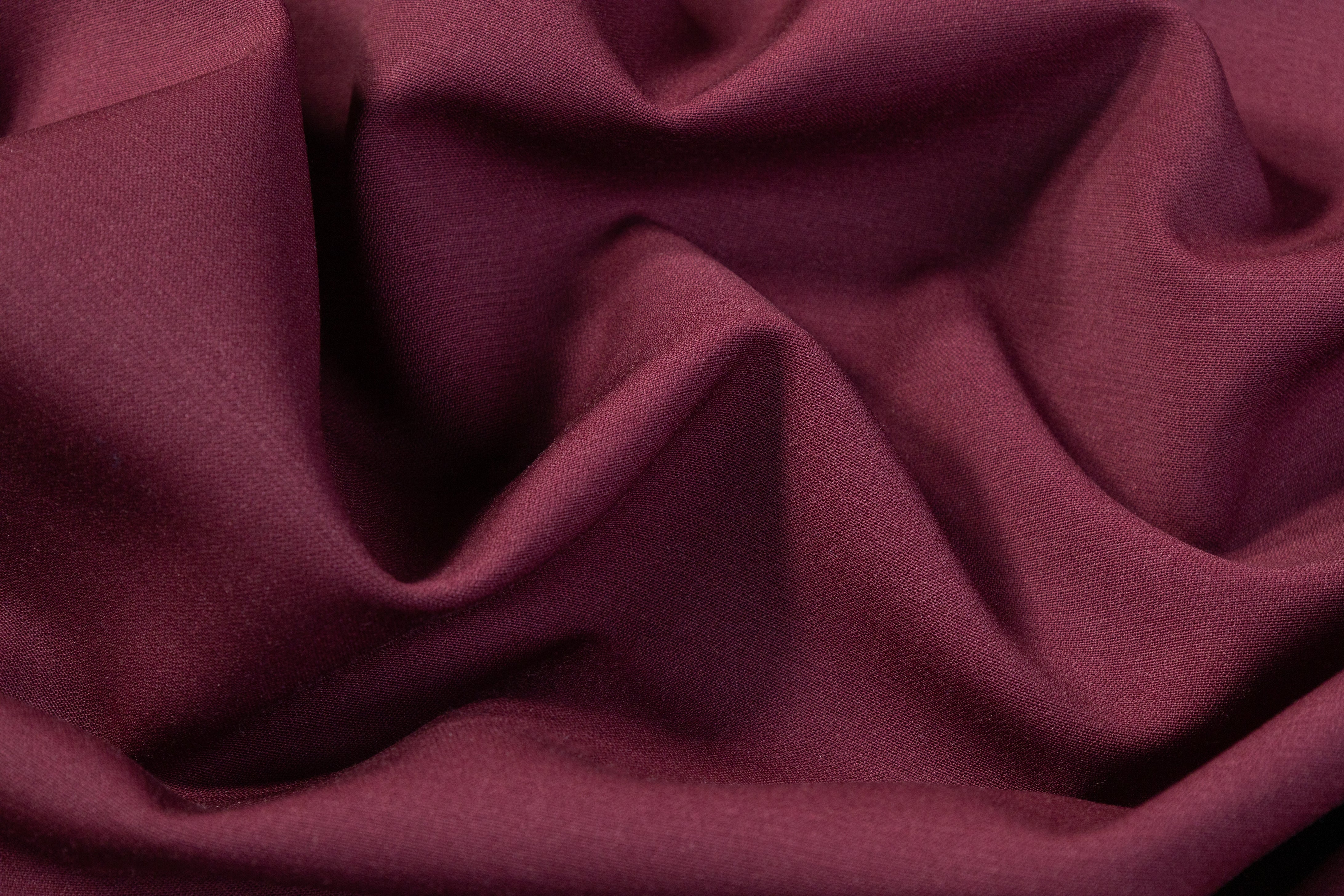 Fused Italian Wool Suiting - Burgundy