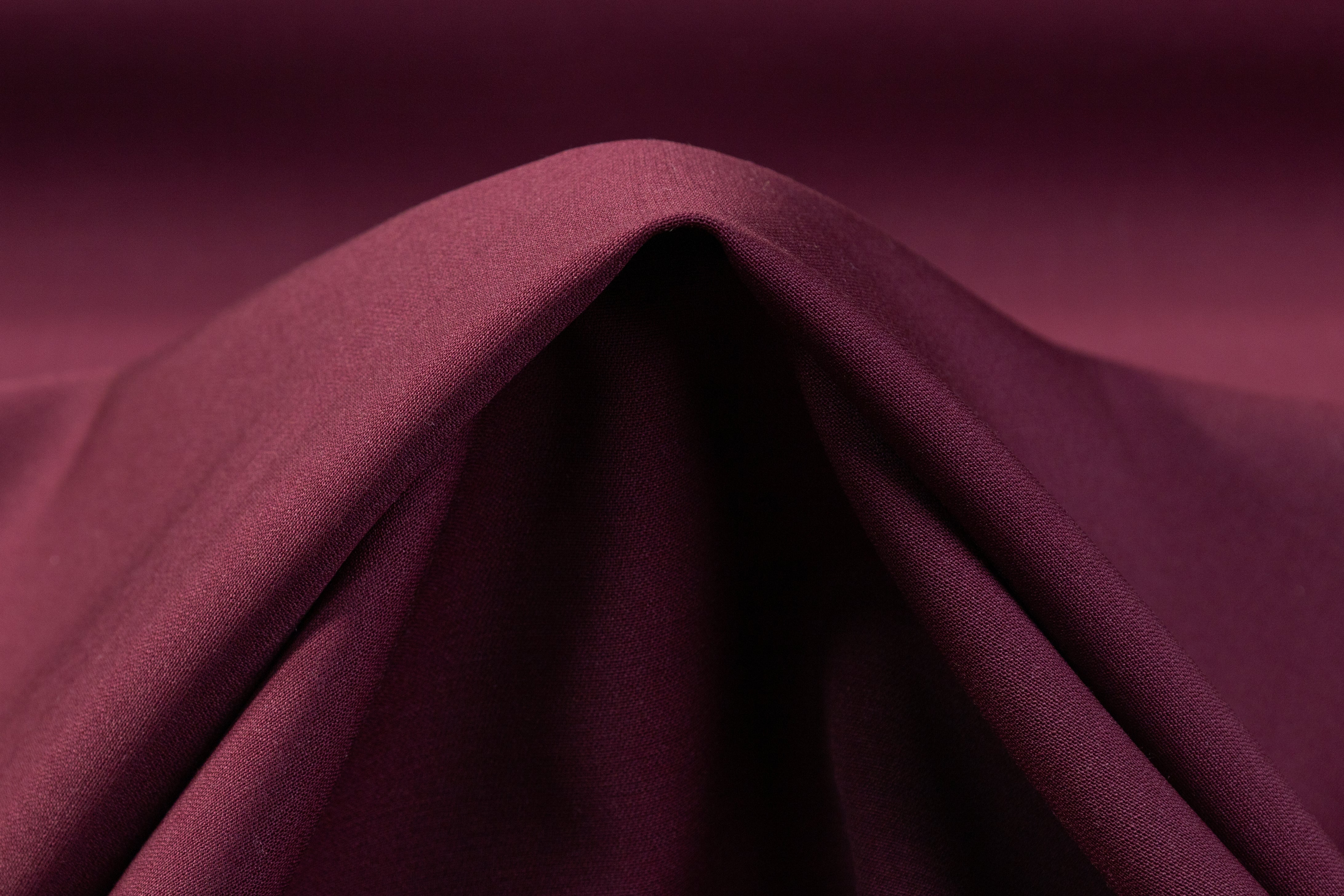 Fused Italian Wool Suiting - Burgundy