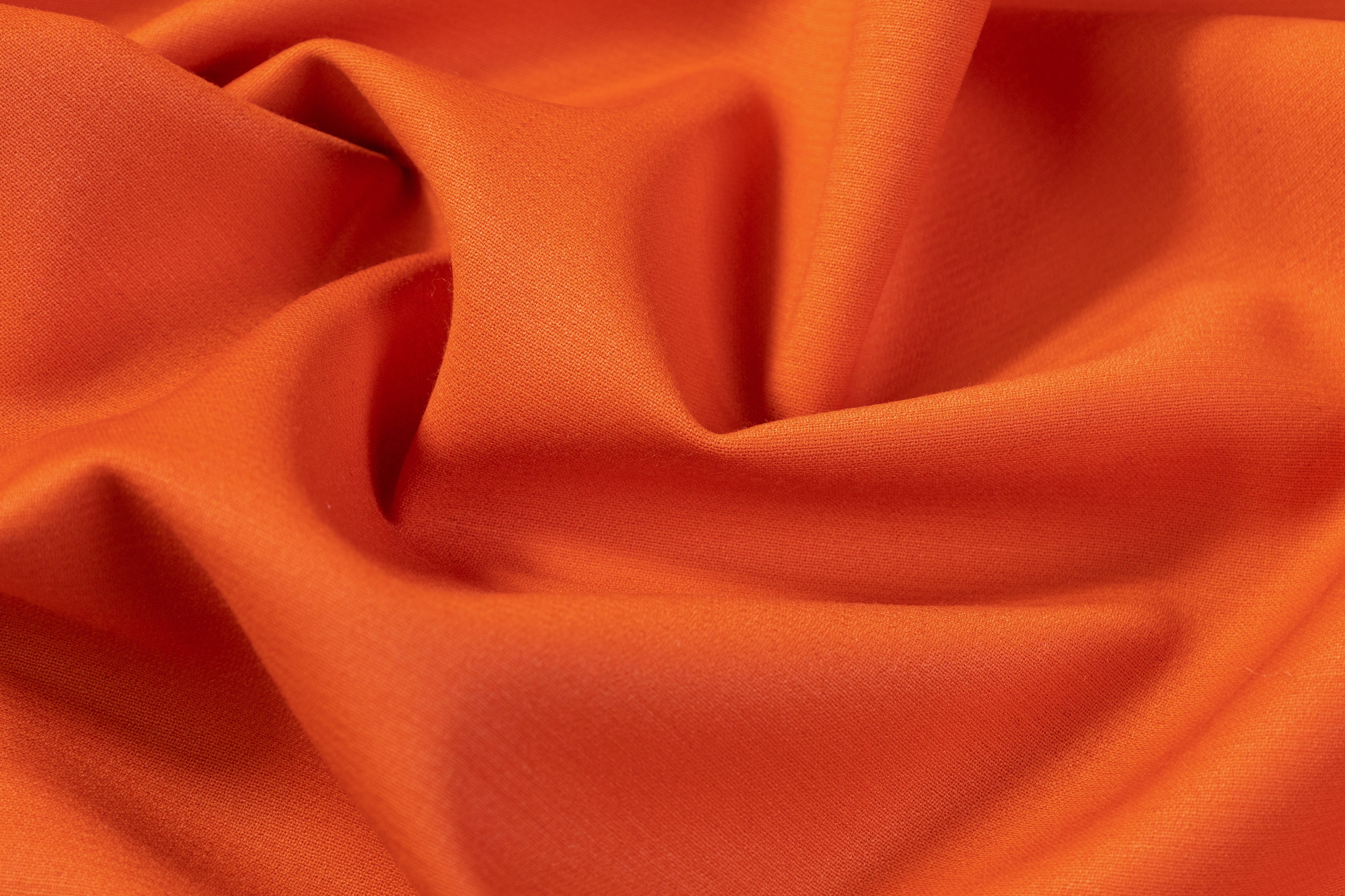 Fused Italian Wool Suiting - Orange