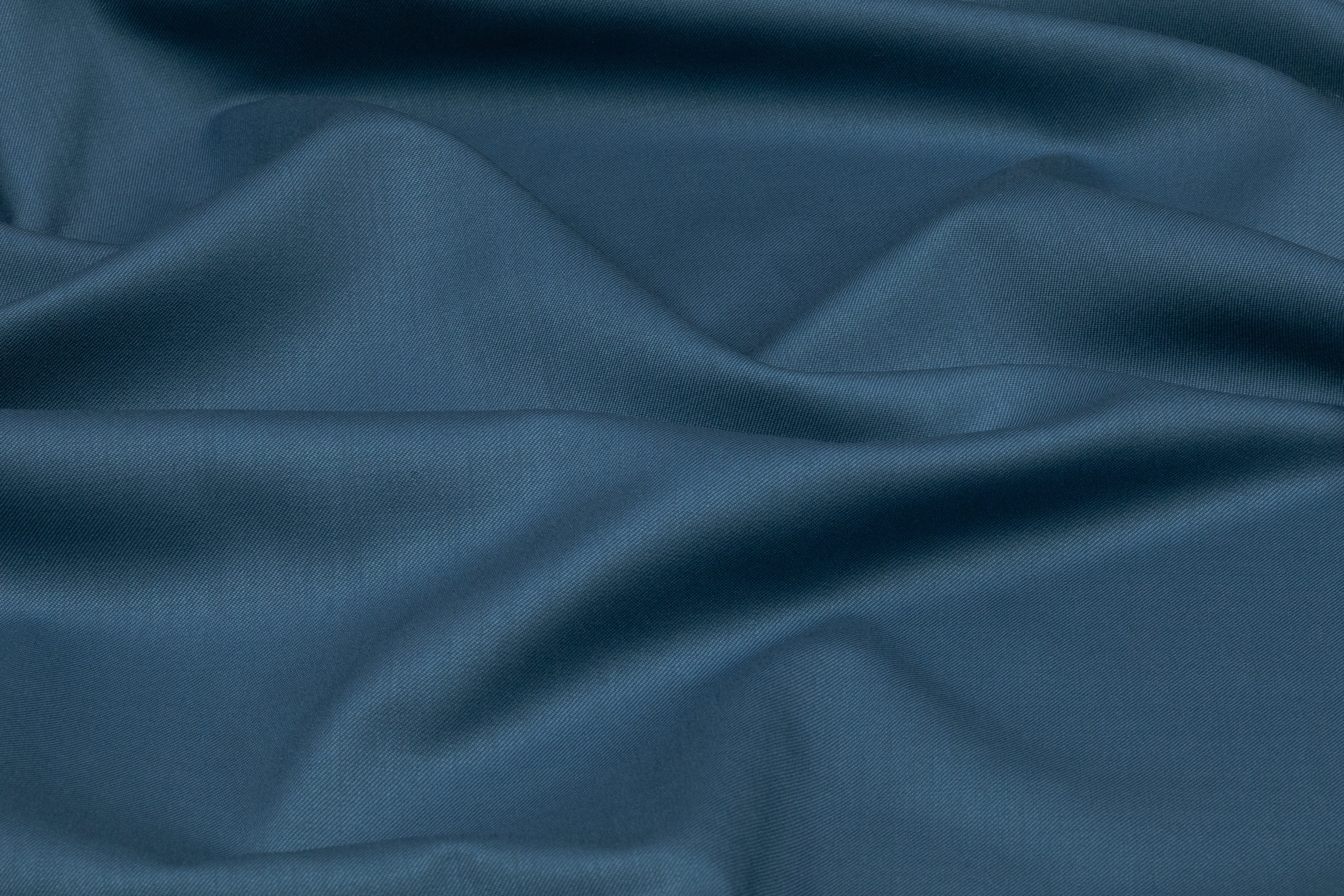 Summer Tasmania Super 130s Italian Wool Suiting - Blue Jay