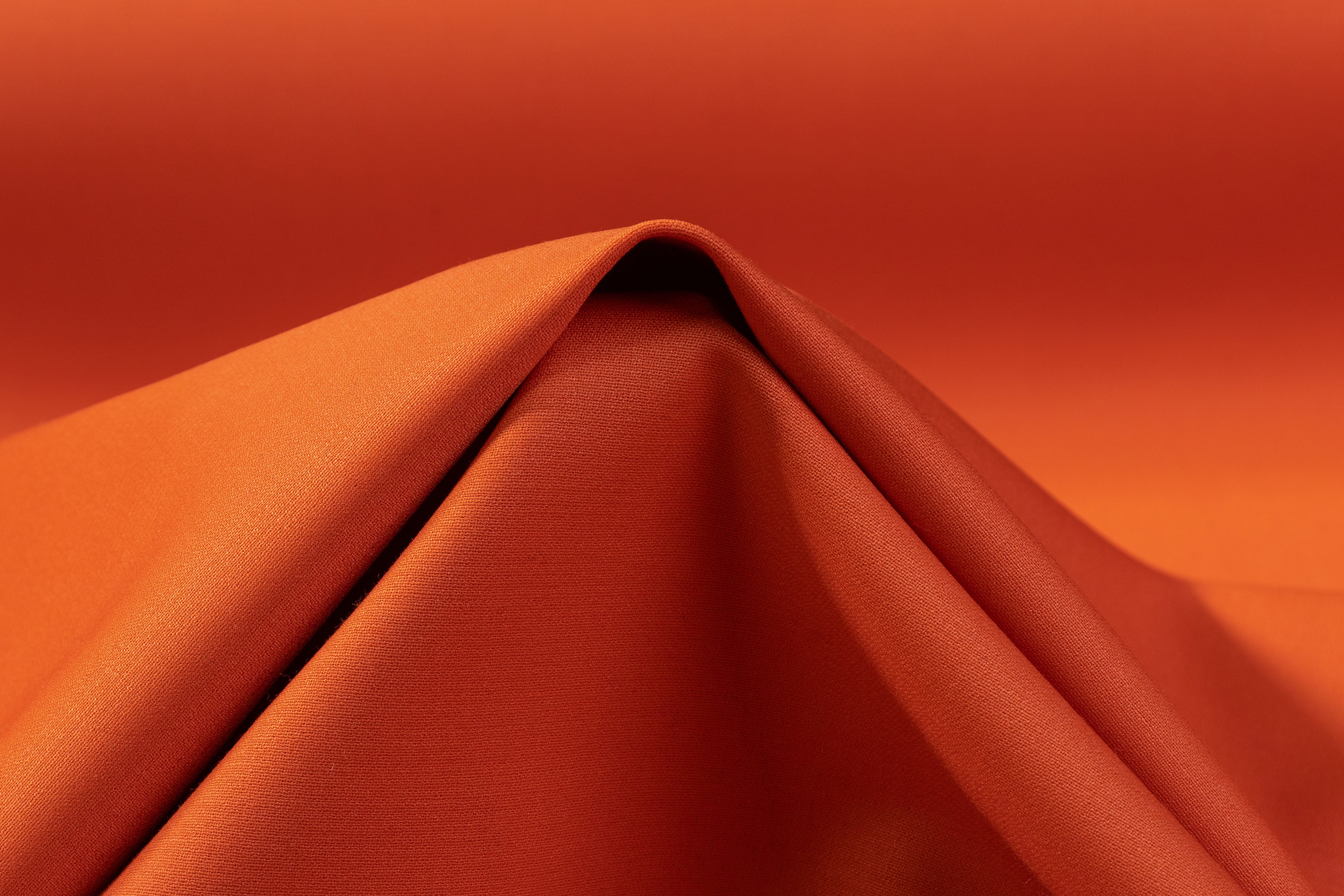 Fused Italian Wool Suiting - Orange