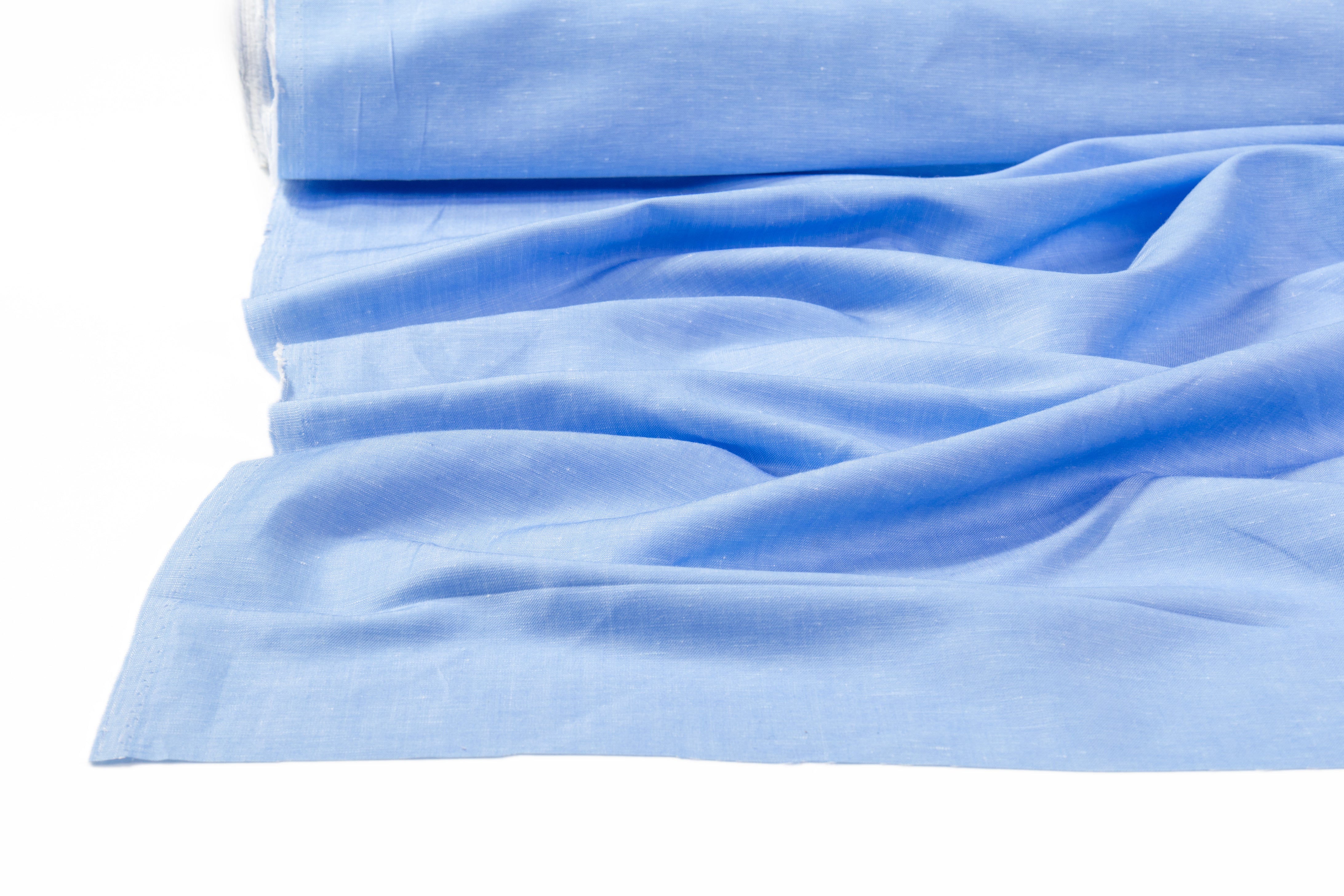 Italian Wool Linen Blend - Blue