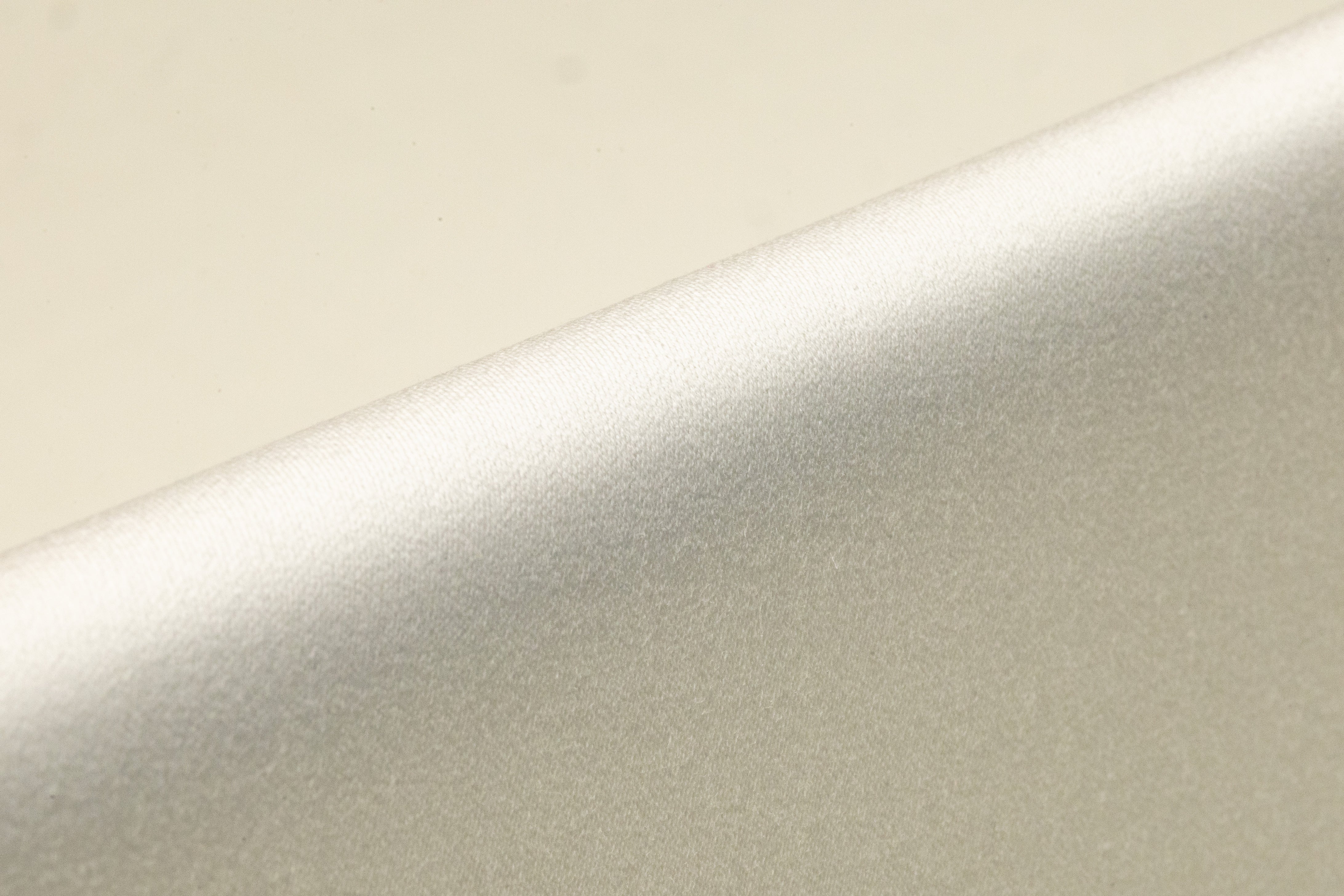 Super 120s Italian Satin Faille Wool Suiting - Ivory