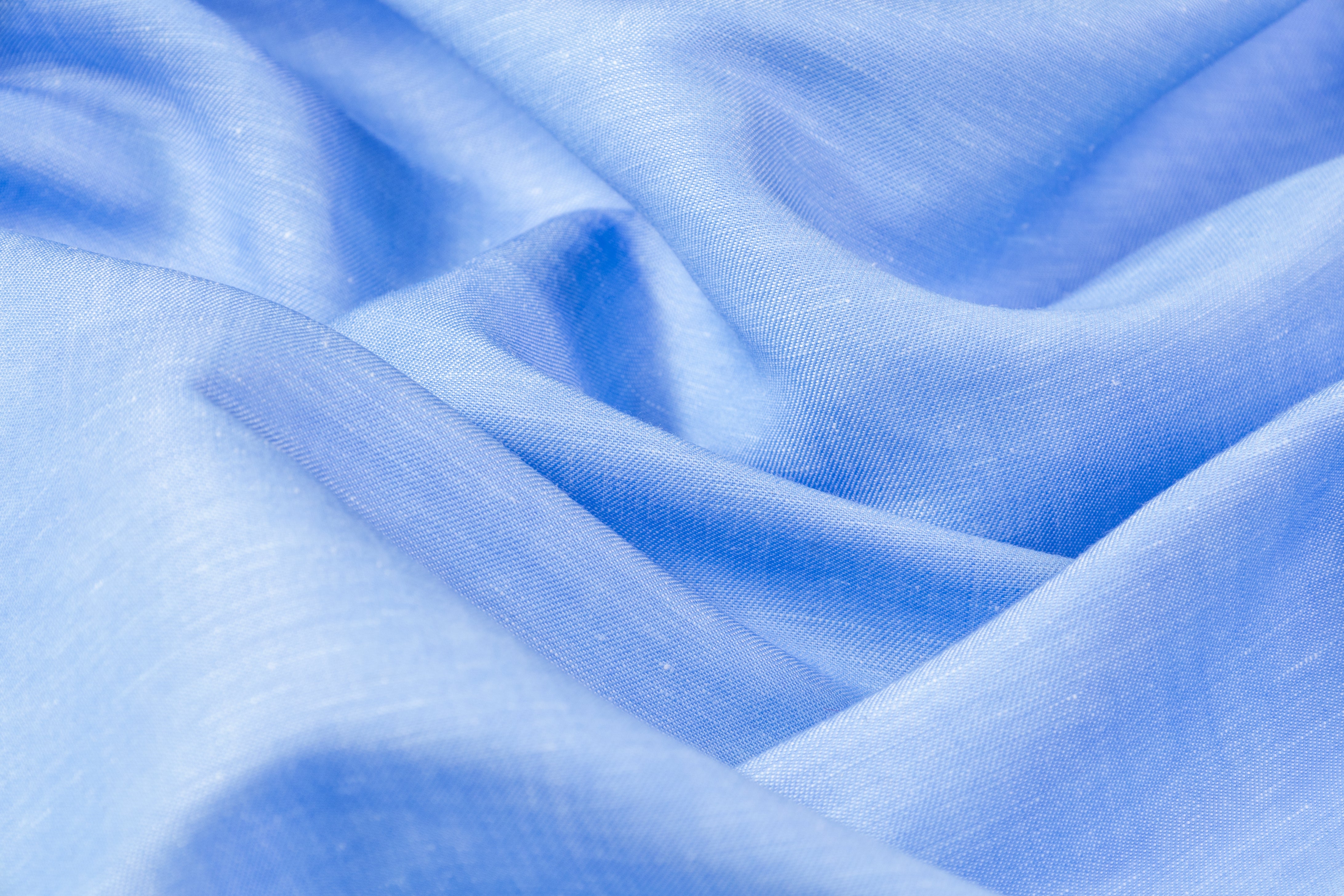 Italian Wool Linen Blend - Blue
