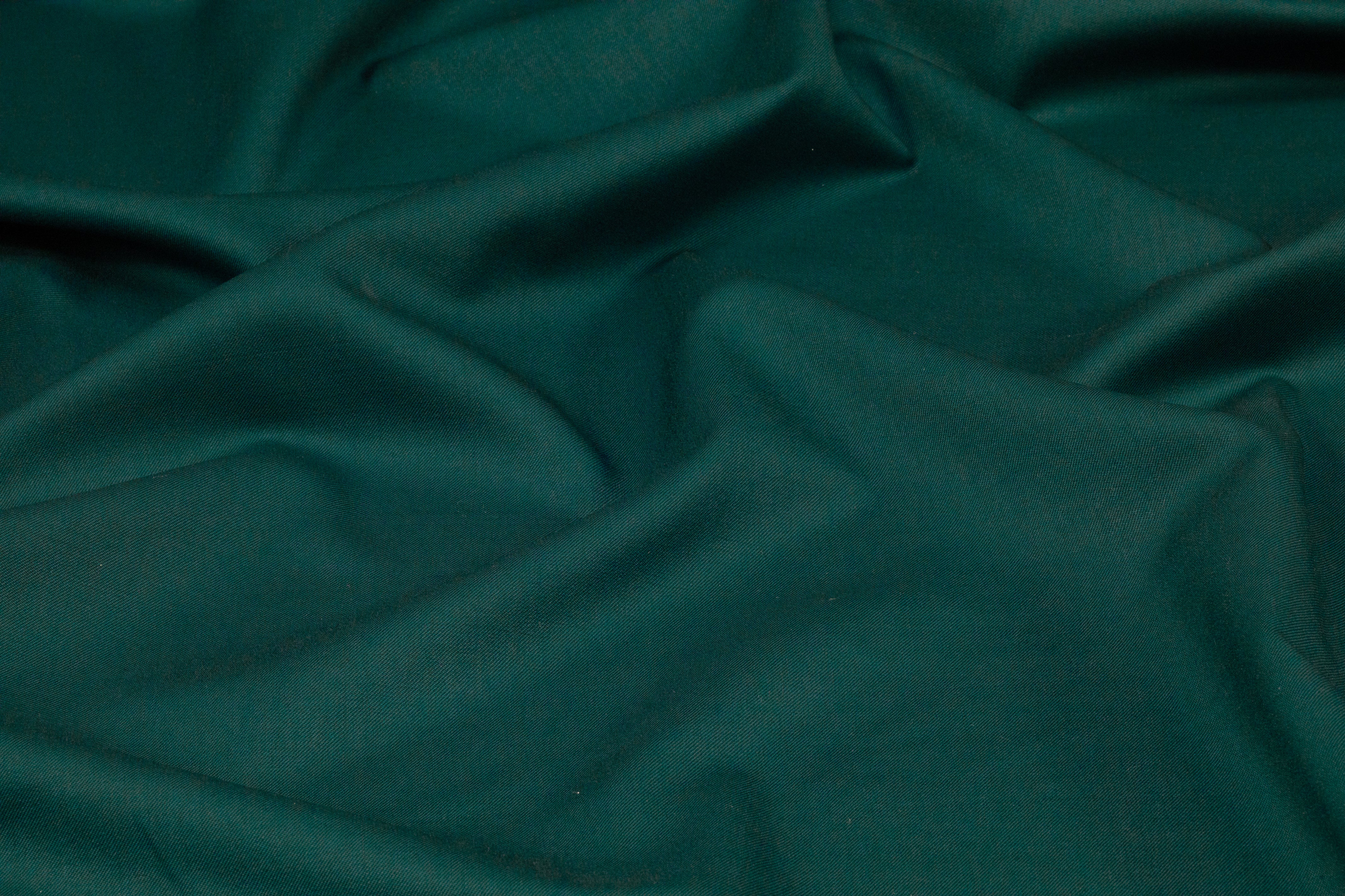 Summer Tasmania Super 130s Italian Wool Suiting - Teal Green