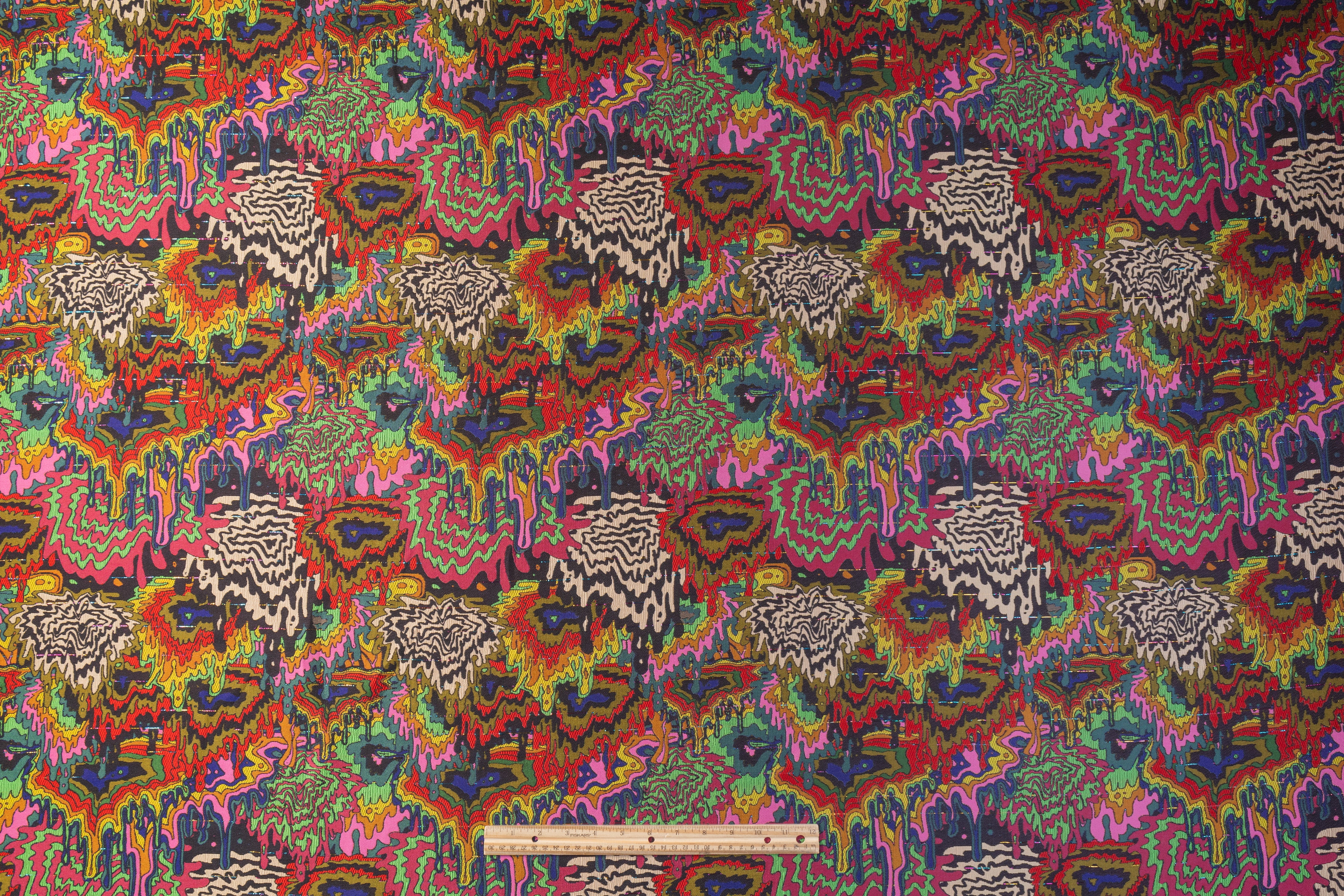 Abstract Metallic Brocade - Multicolor