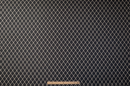 Double Faced Quilted Brocade - Black / Off White