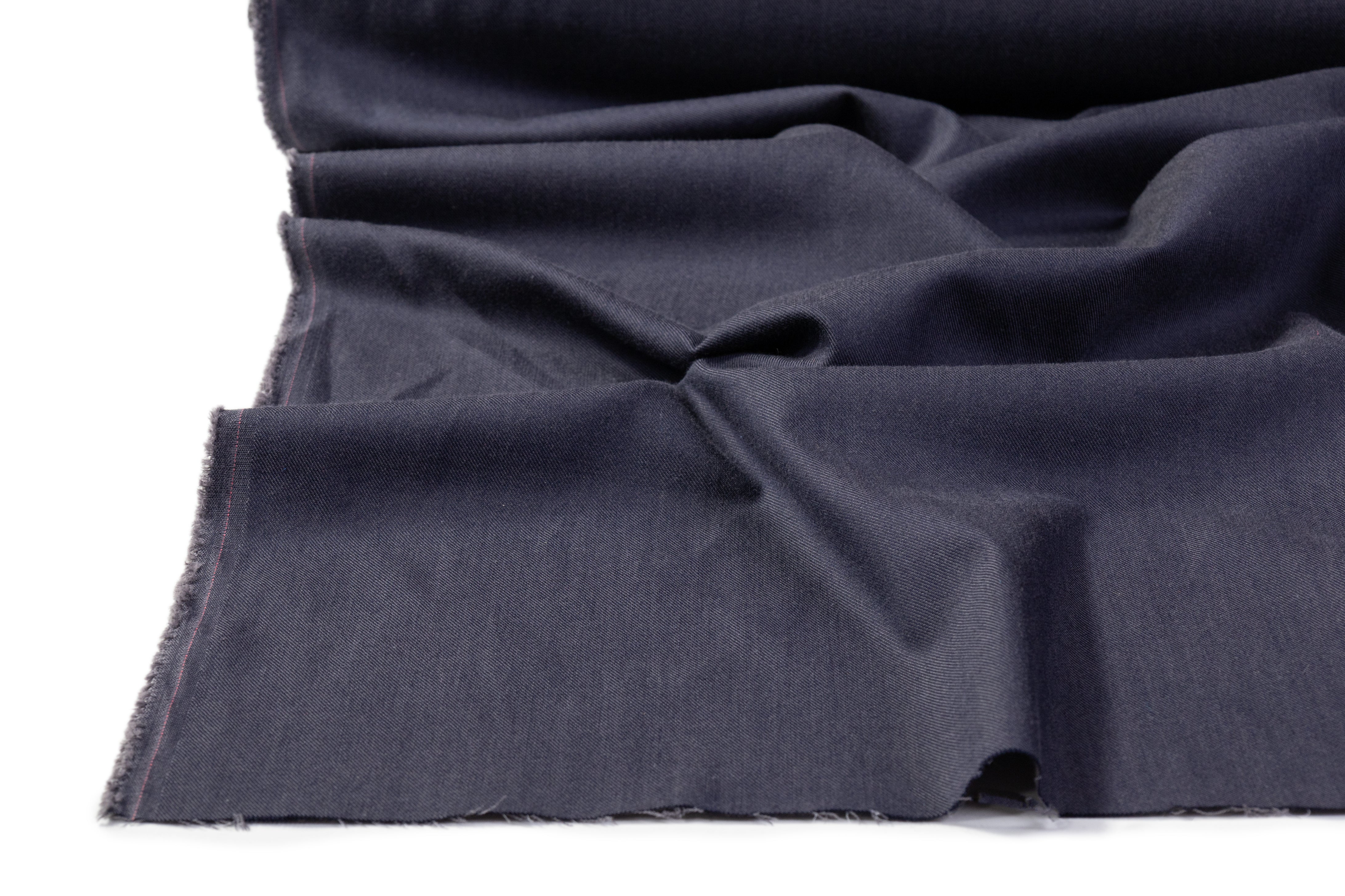 Italian Stretch Wool Twill - Navy