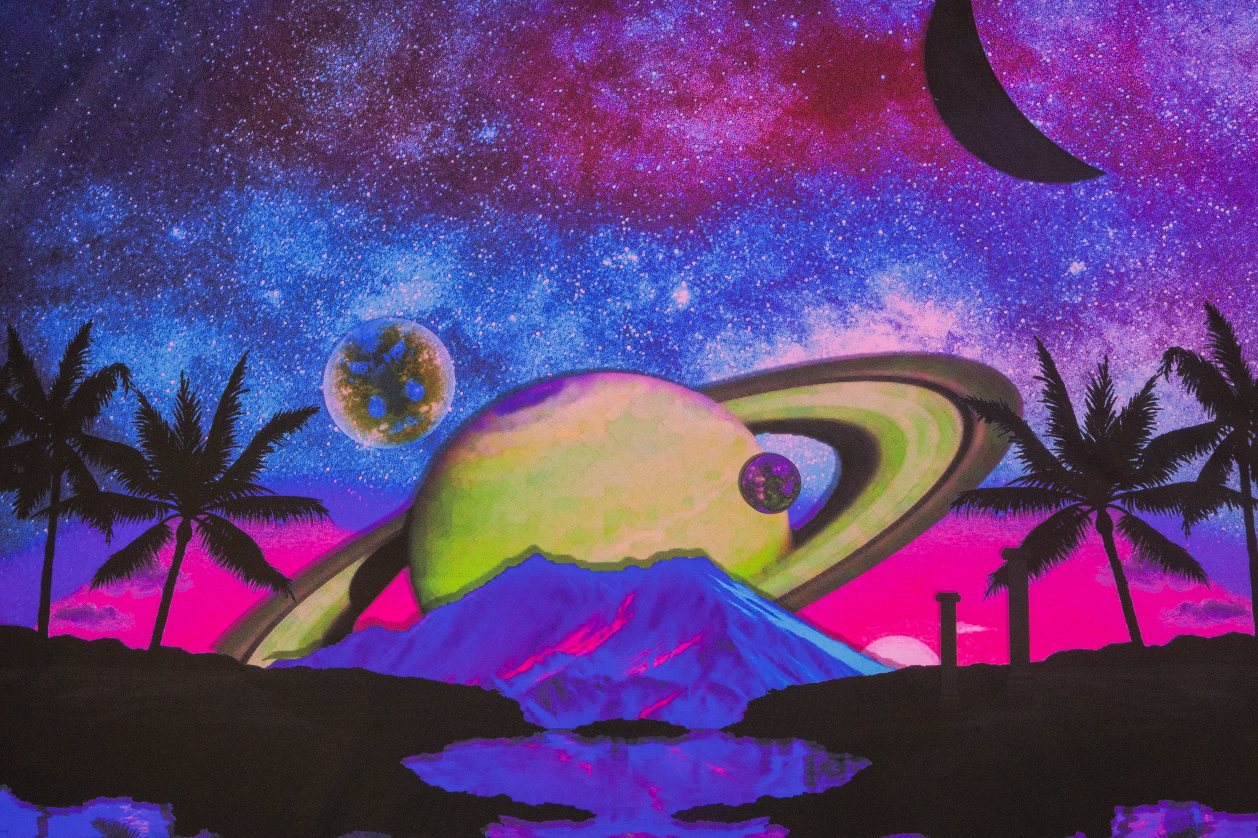Cosmic Oasis Nylon Panel Print