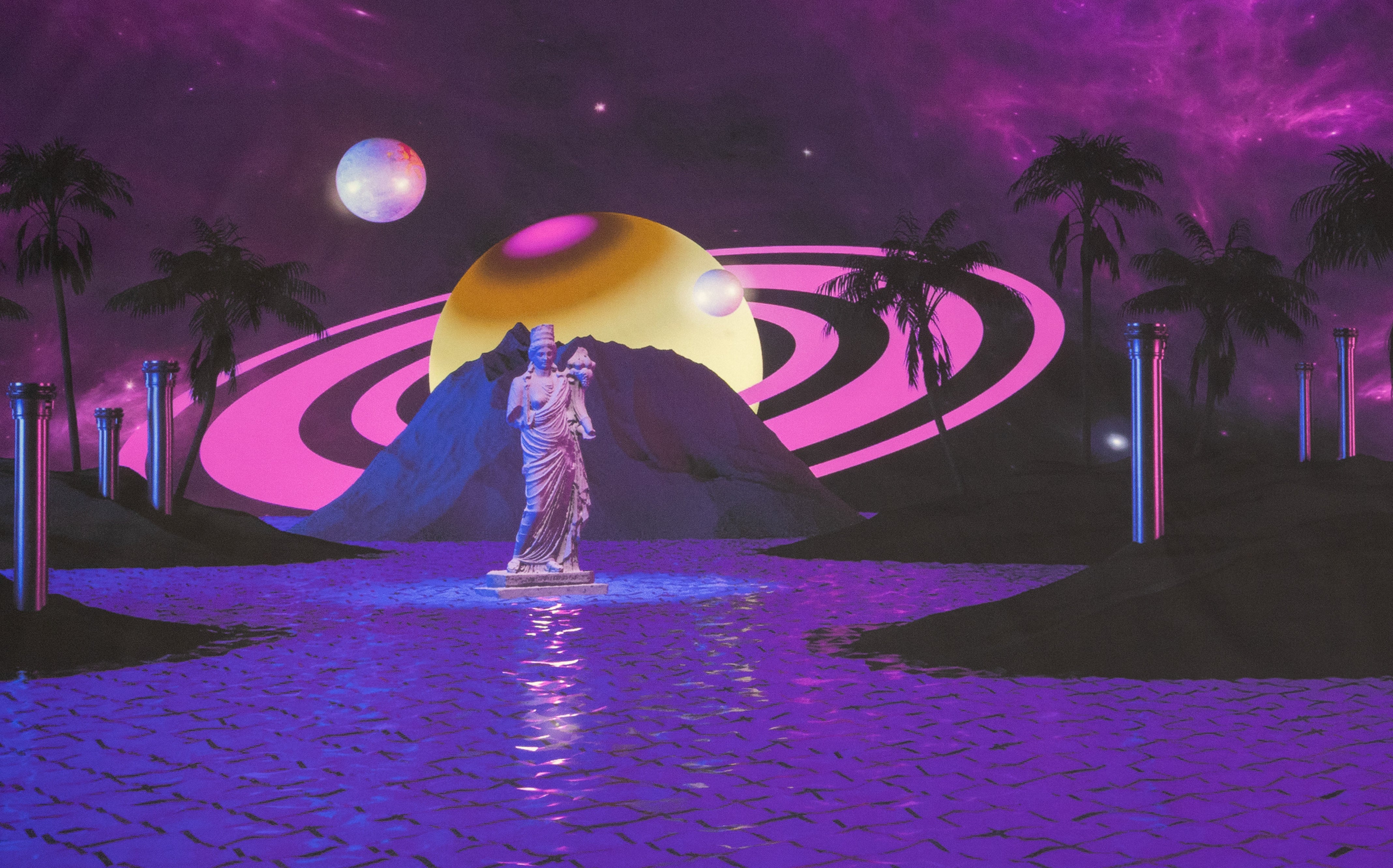 Cosmic Statue Nylon Panel Print