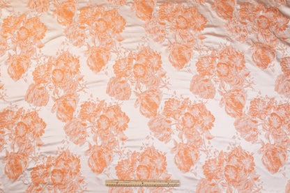 Crushed Floral Brocade - Peach