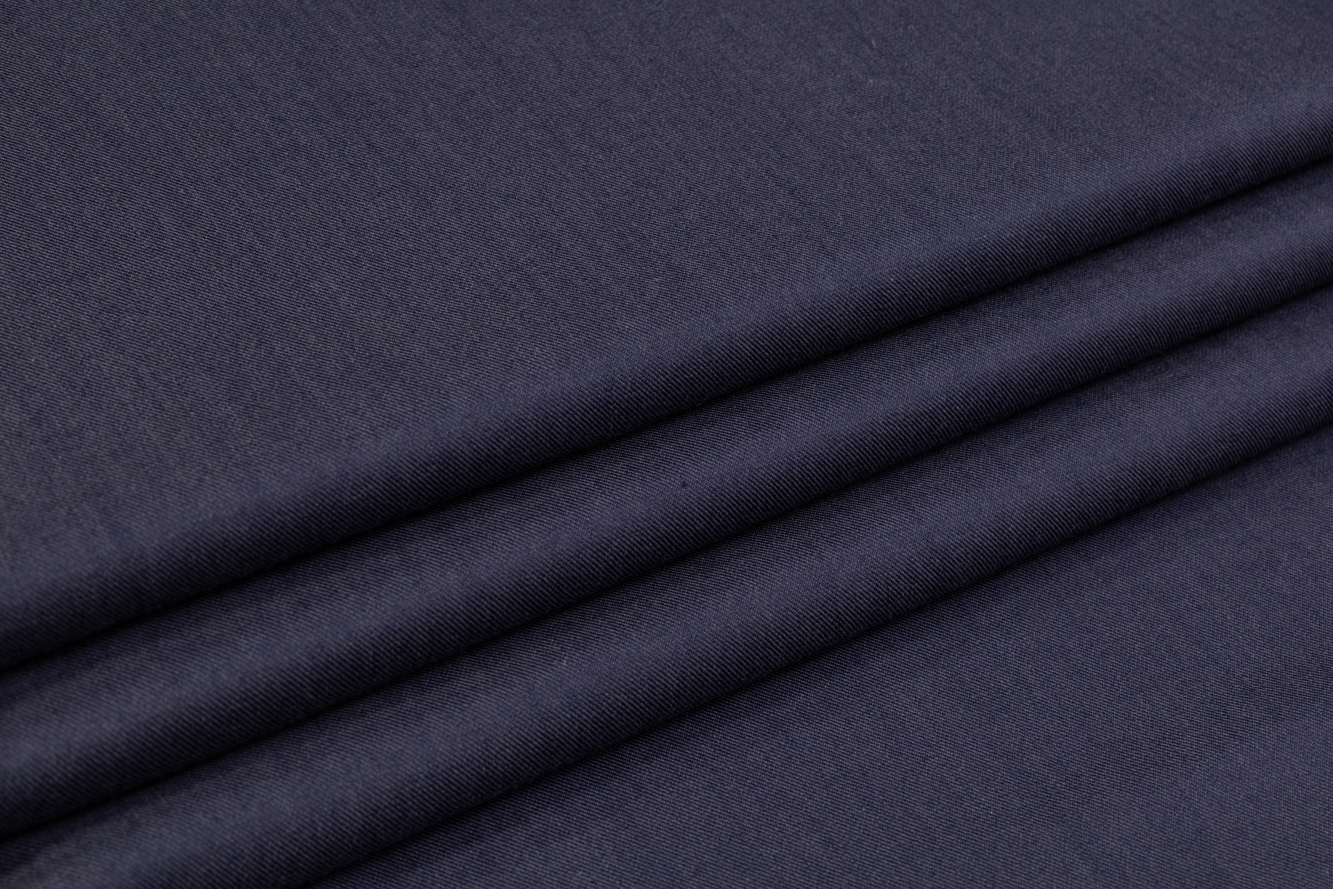 Italian Stretch Wool Twill - Navy