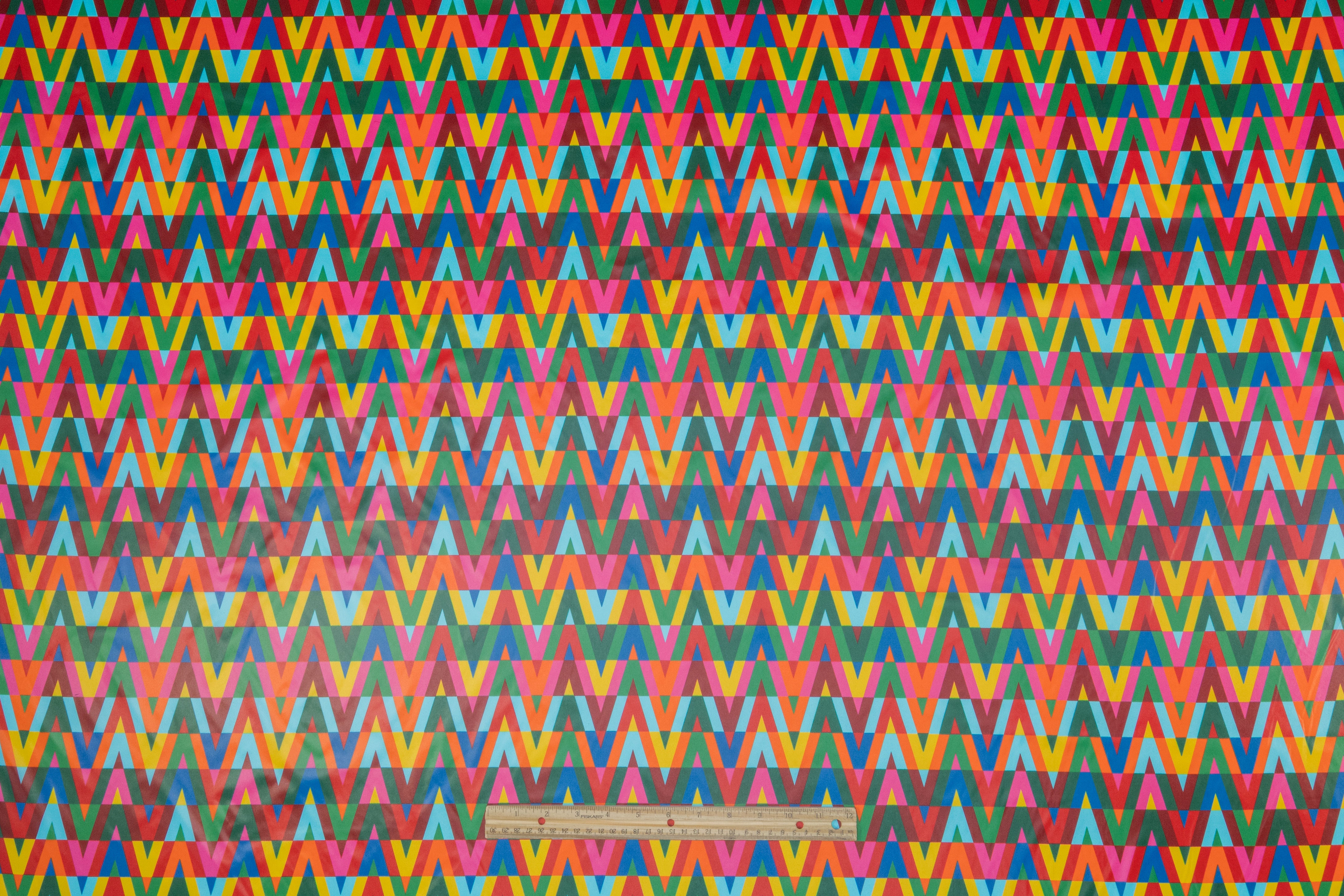 Chevron Italian Nylon Print - Multicolor