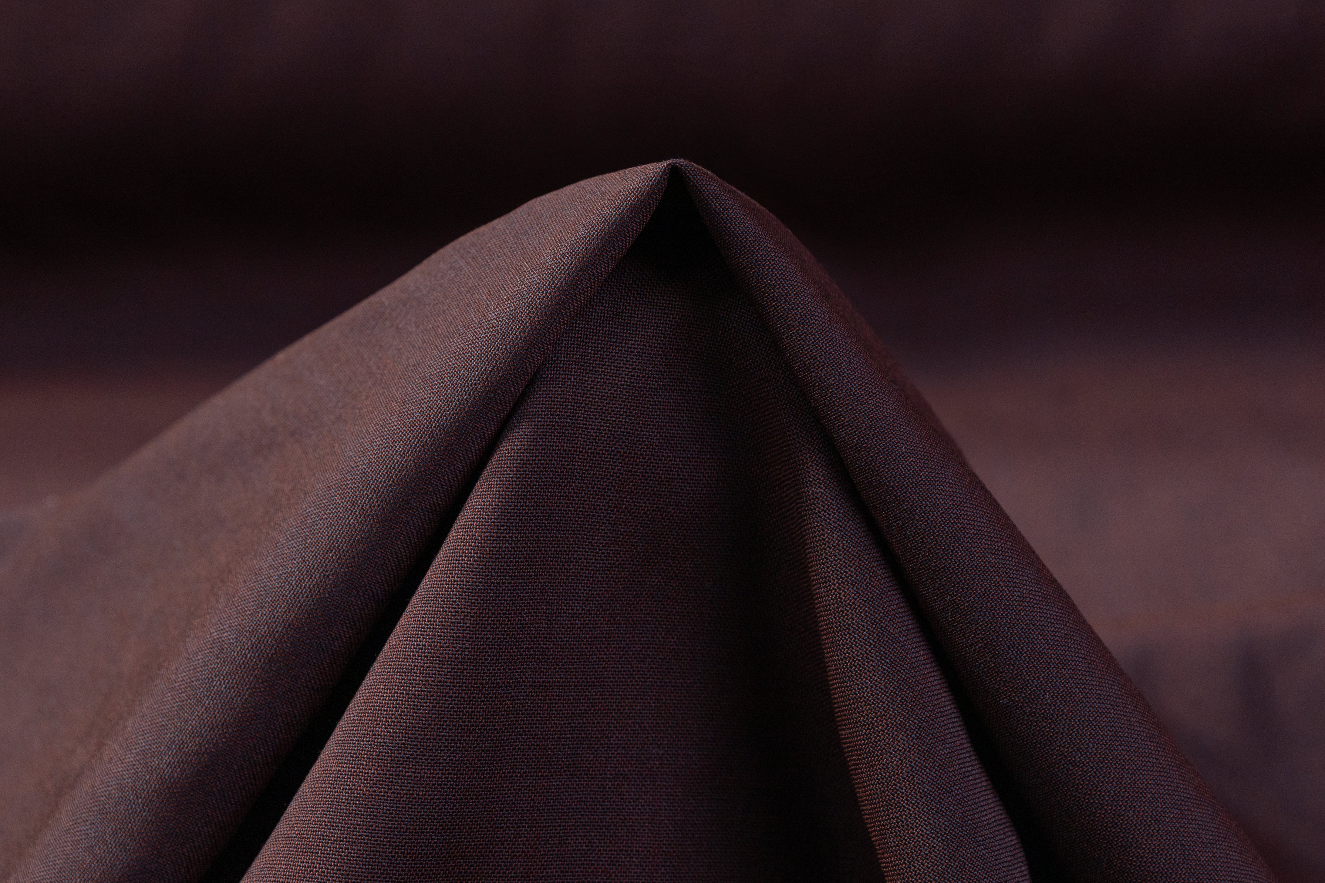 Italian Wool Blend Suiting - Burgundy