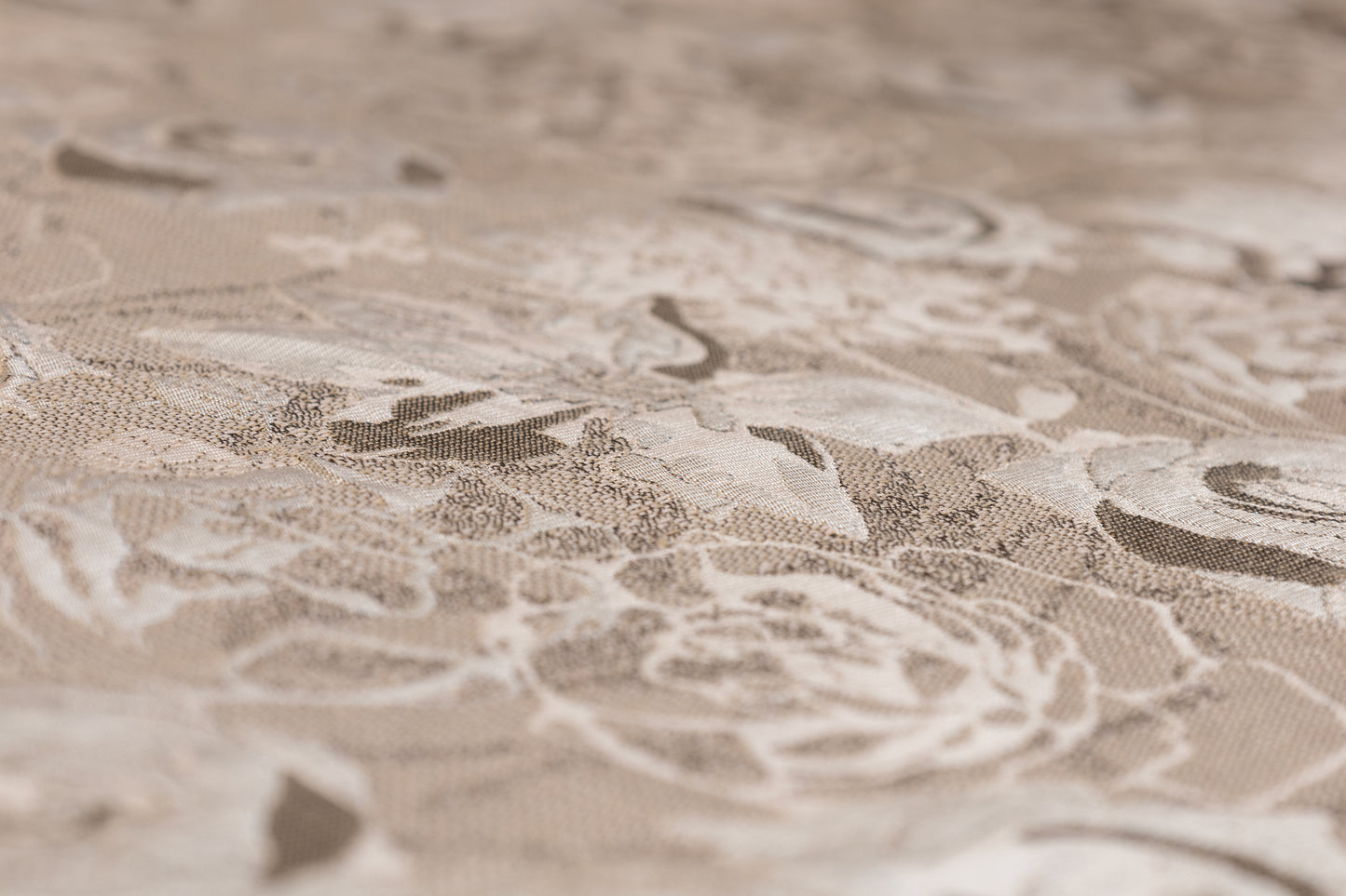 Floral Metallic Brocade - Taupe / Khaki