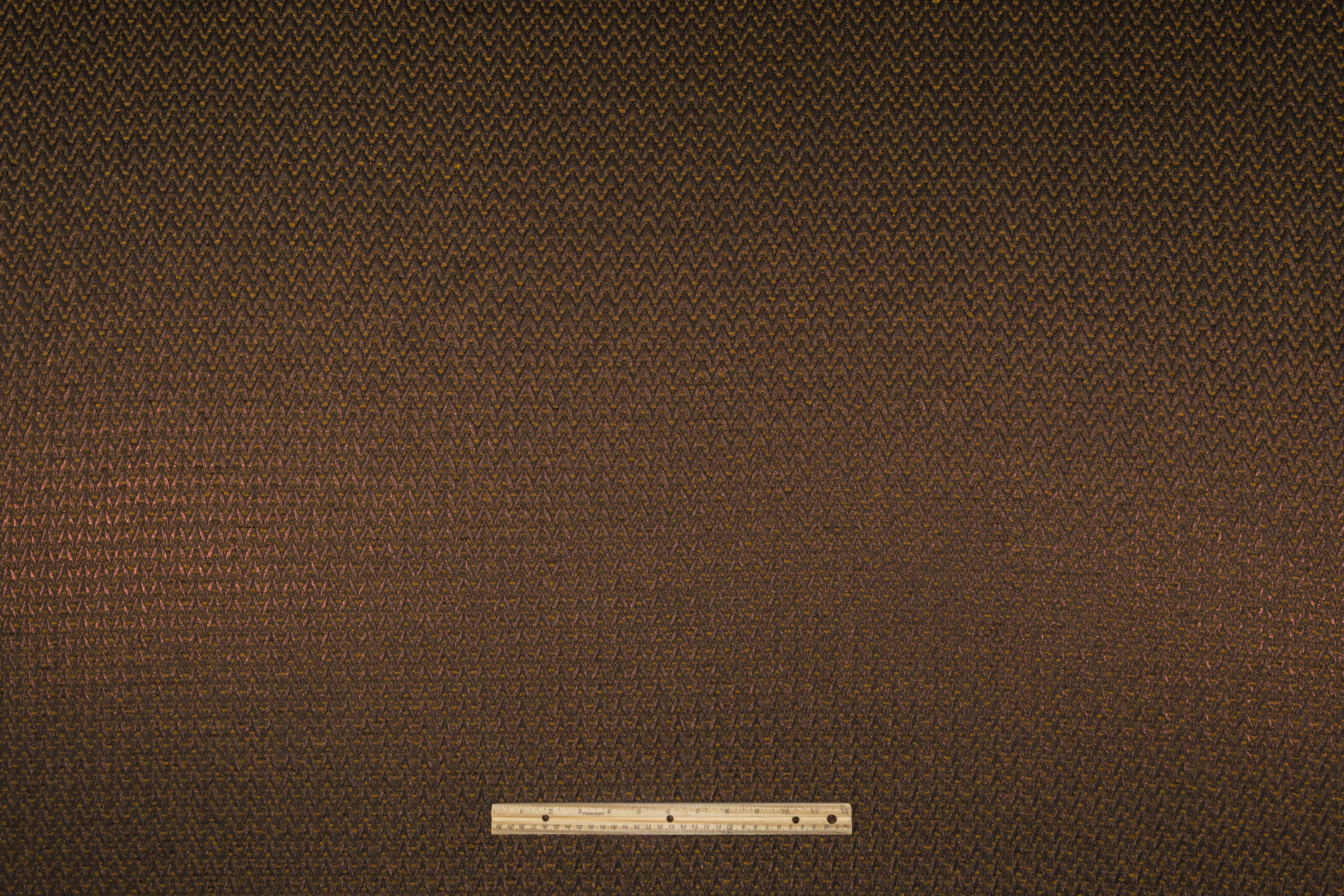 Chevron Metallic Italian Boucle Brocade - Olive Green / Dark Bronze