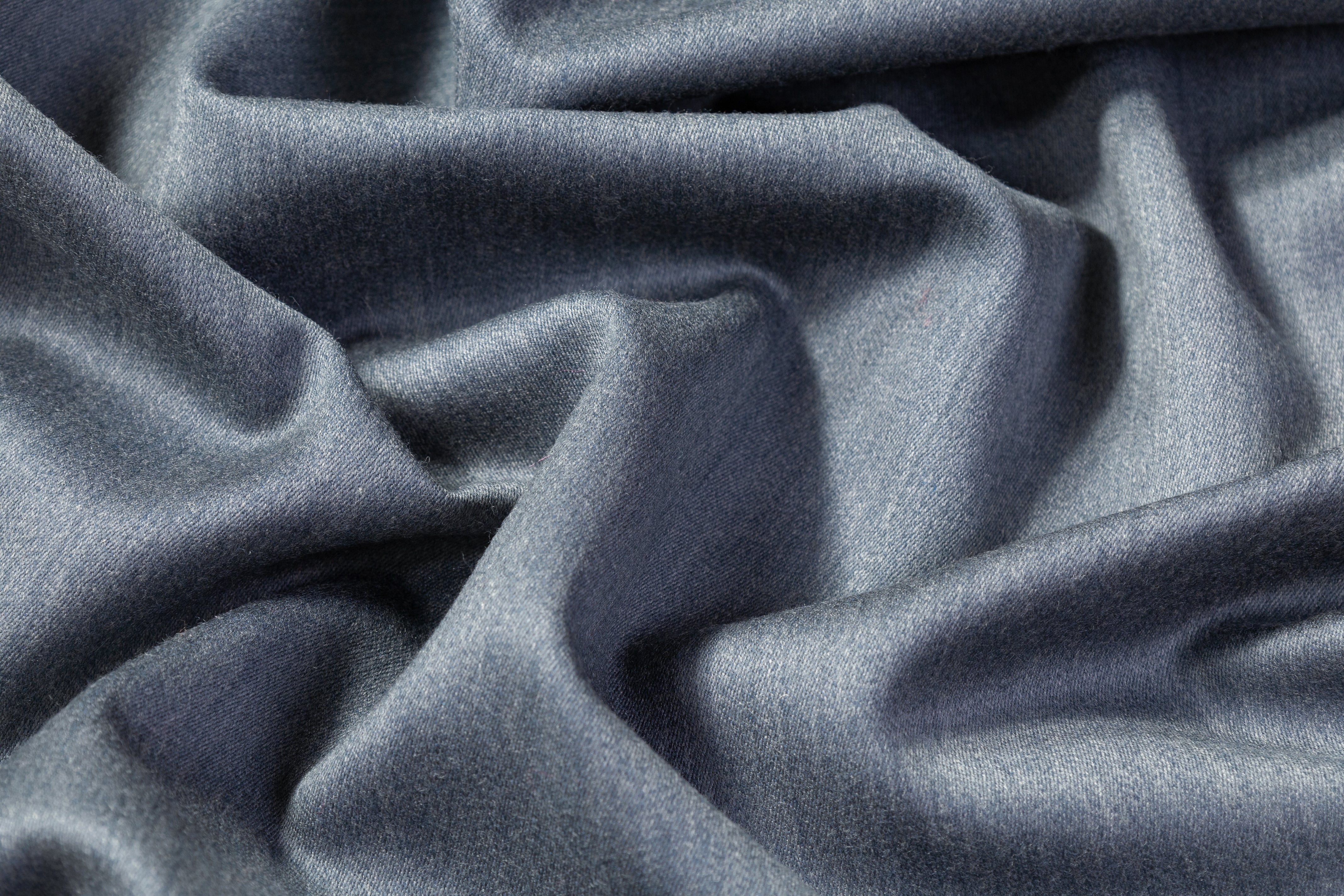 Italian Wool Nylon Suiting - Blue Gray