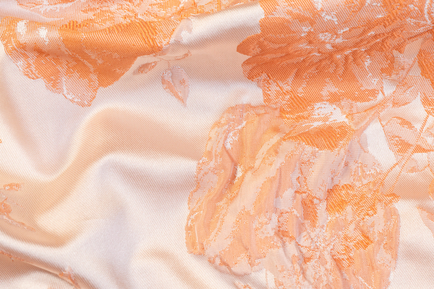 Crushed Floral Brocade - Peach