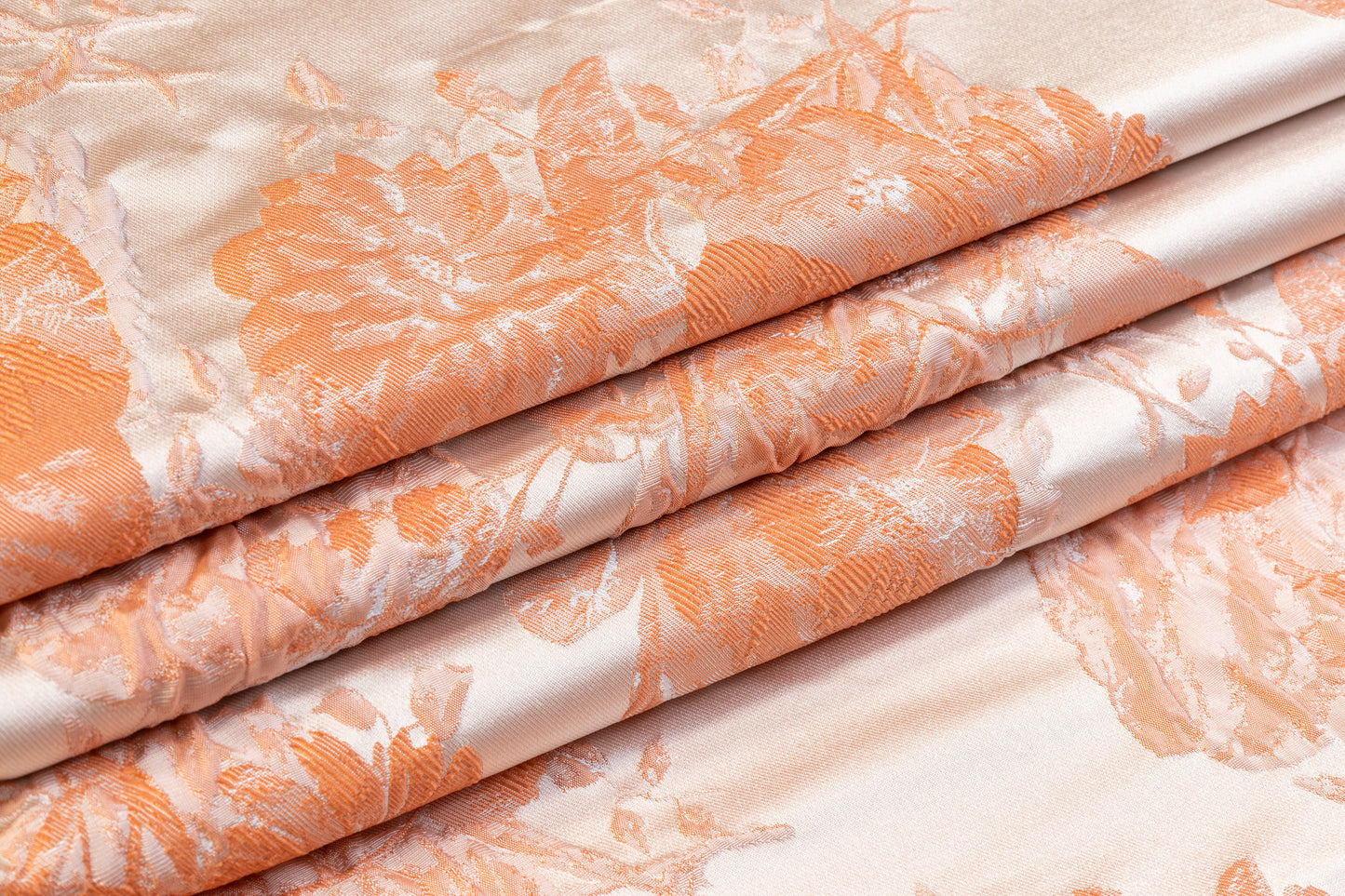 Crushed Floral Brocade - Peach