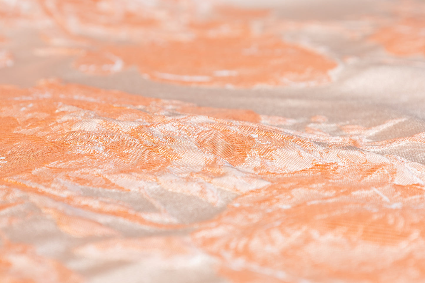 Crushed Floral Brocade - Peach
