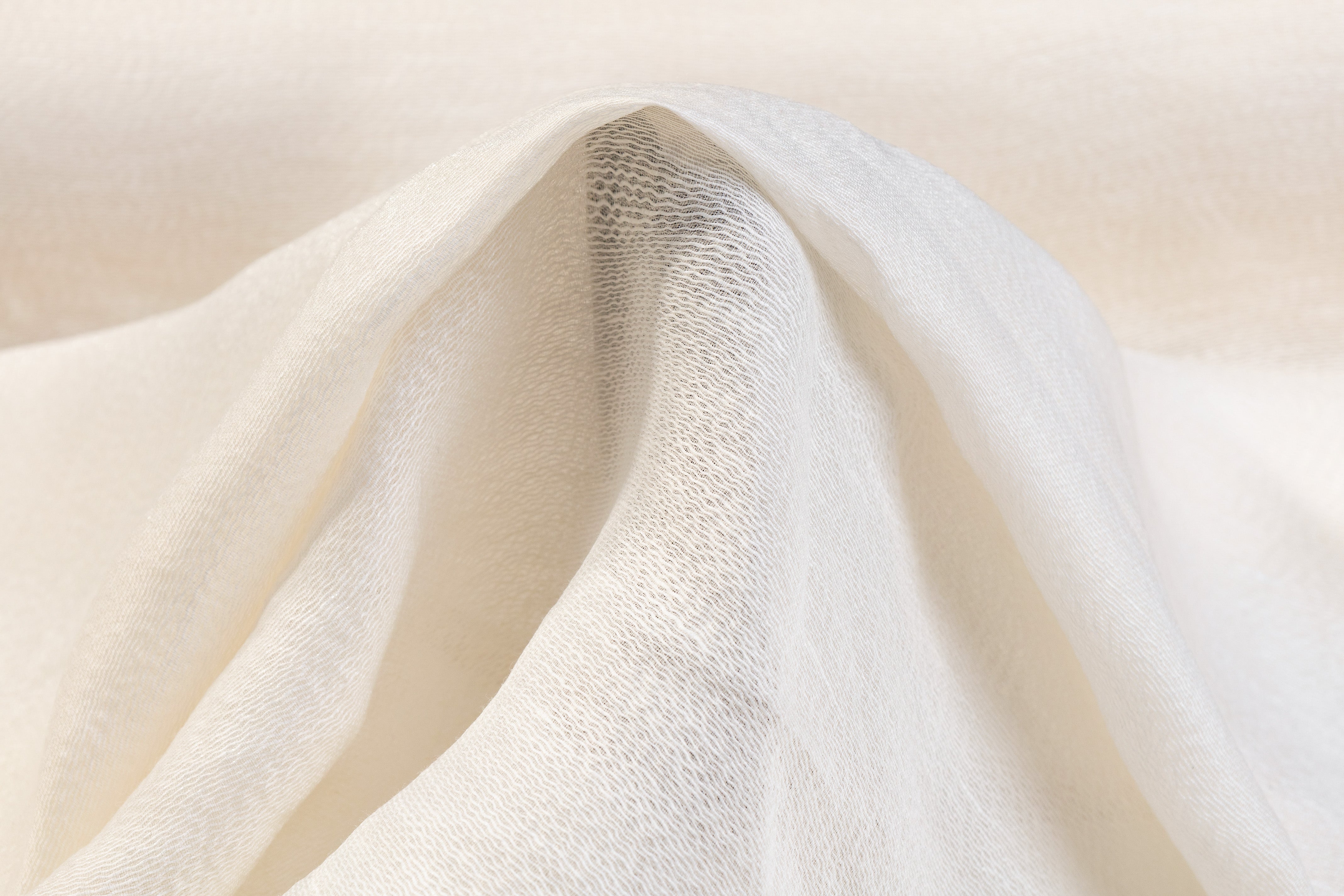 Silk Viscose Novelty Gauze - Off White