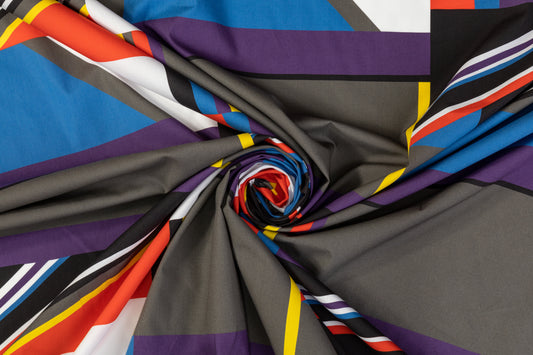 Geometric Printed Italian Cotton - Multicolor