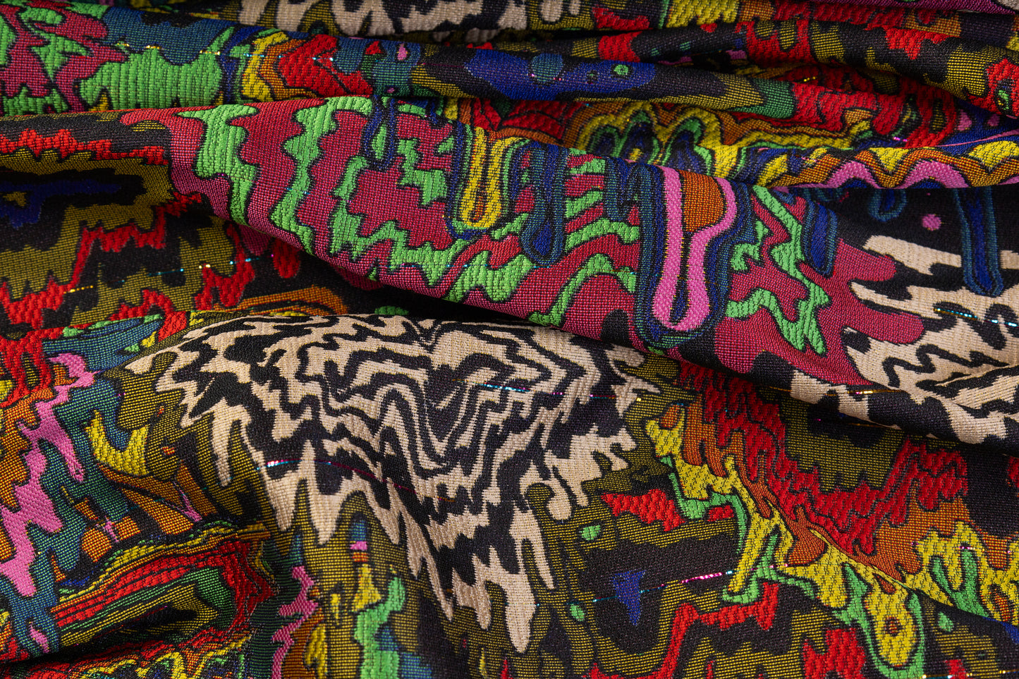 Abstract Metallic Brocade - Multicolor