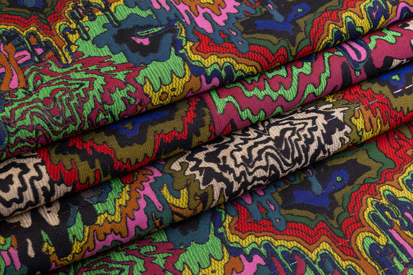 Abstract Metallic Brocade - Multicolor