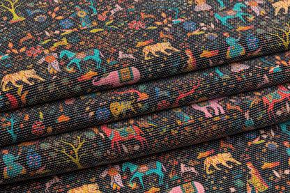 Embroidered and Printed Italian Silk - Multicolor