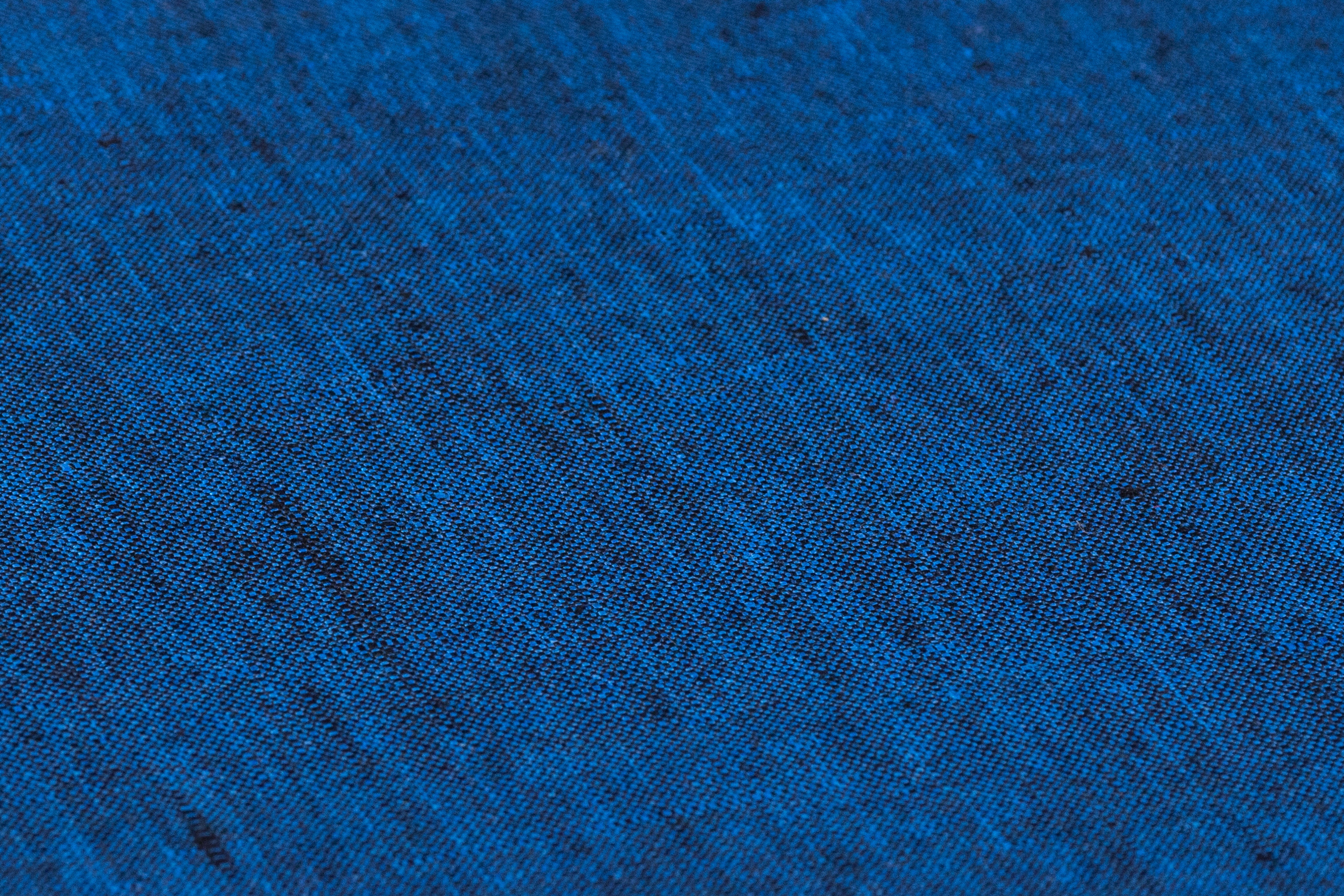 Two Tone Italian Linen - Blue / Black
