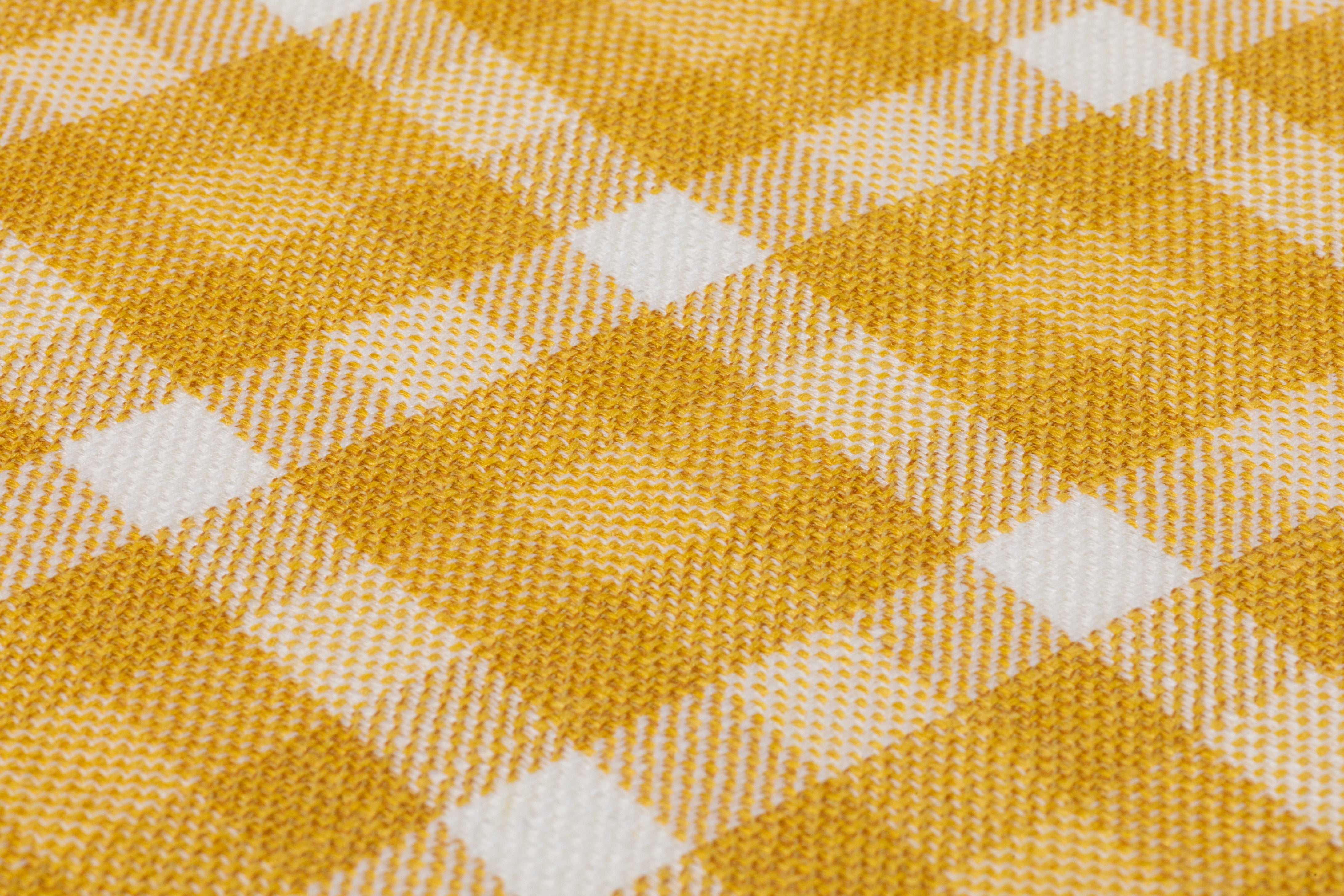 Checked Italian Wool Linen Suiting - Yellow