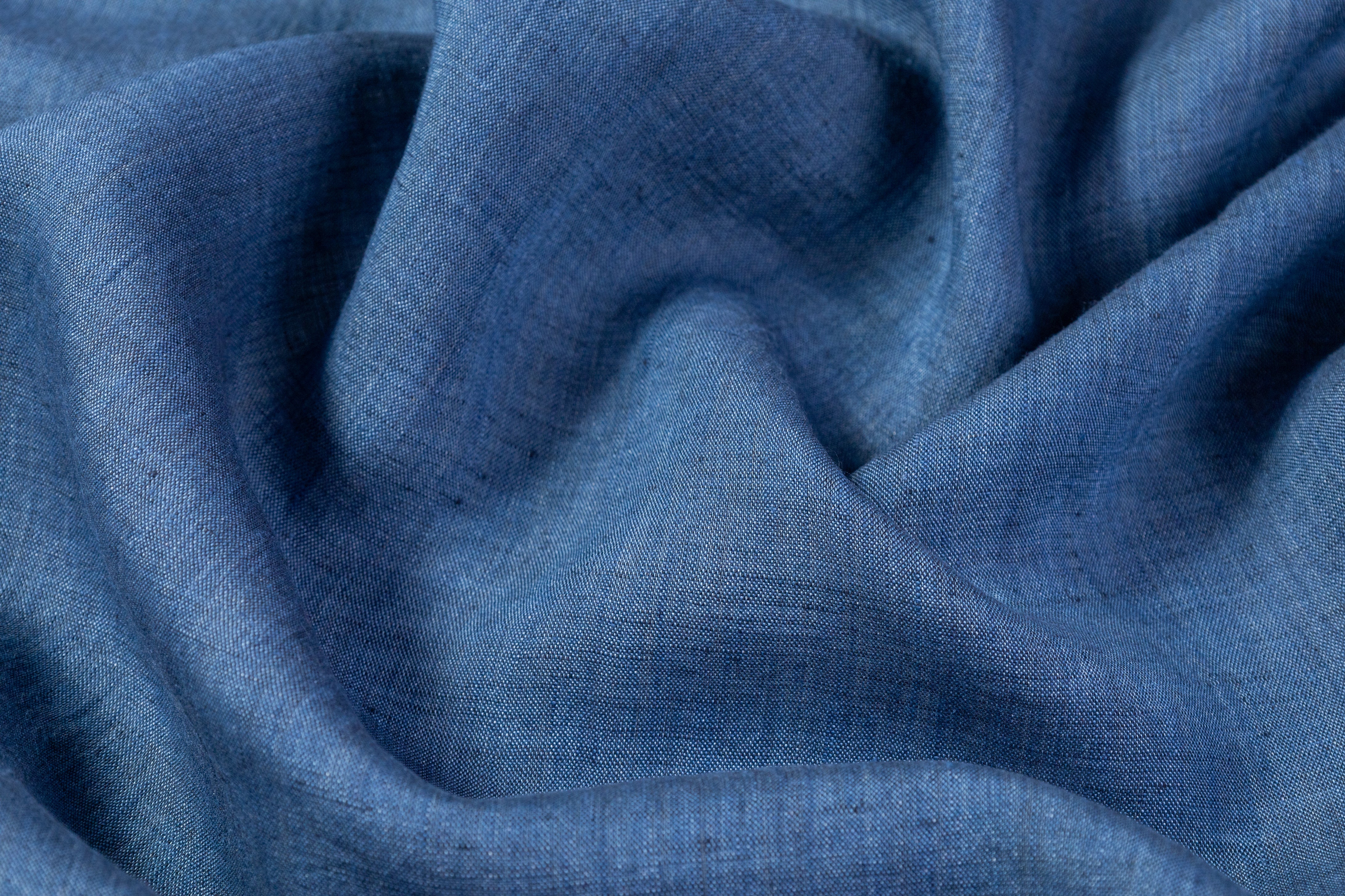 Two Tone Italian Linen - Blue