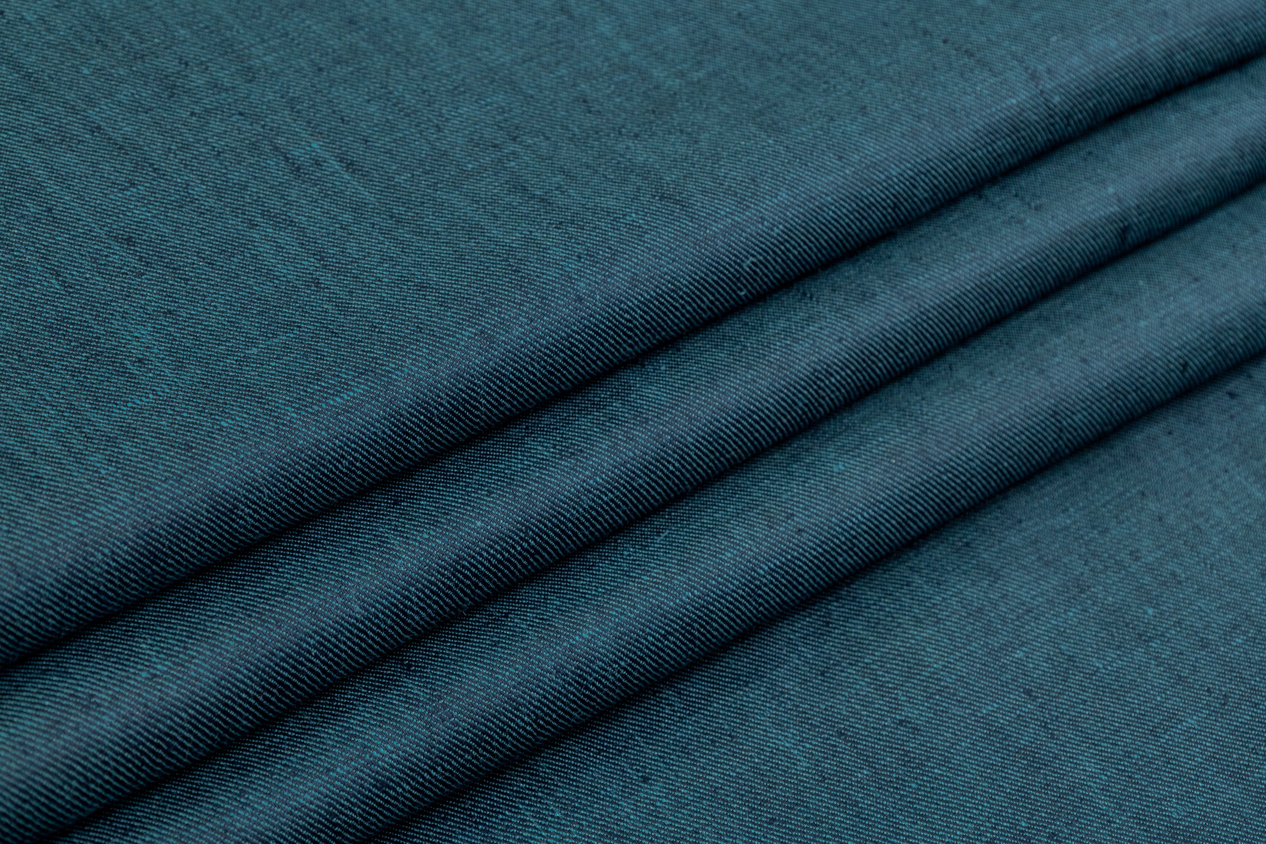 Two Tone Italian Linen Twill - Teal