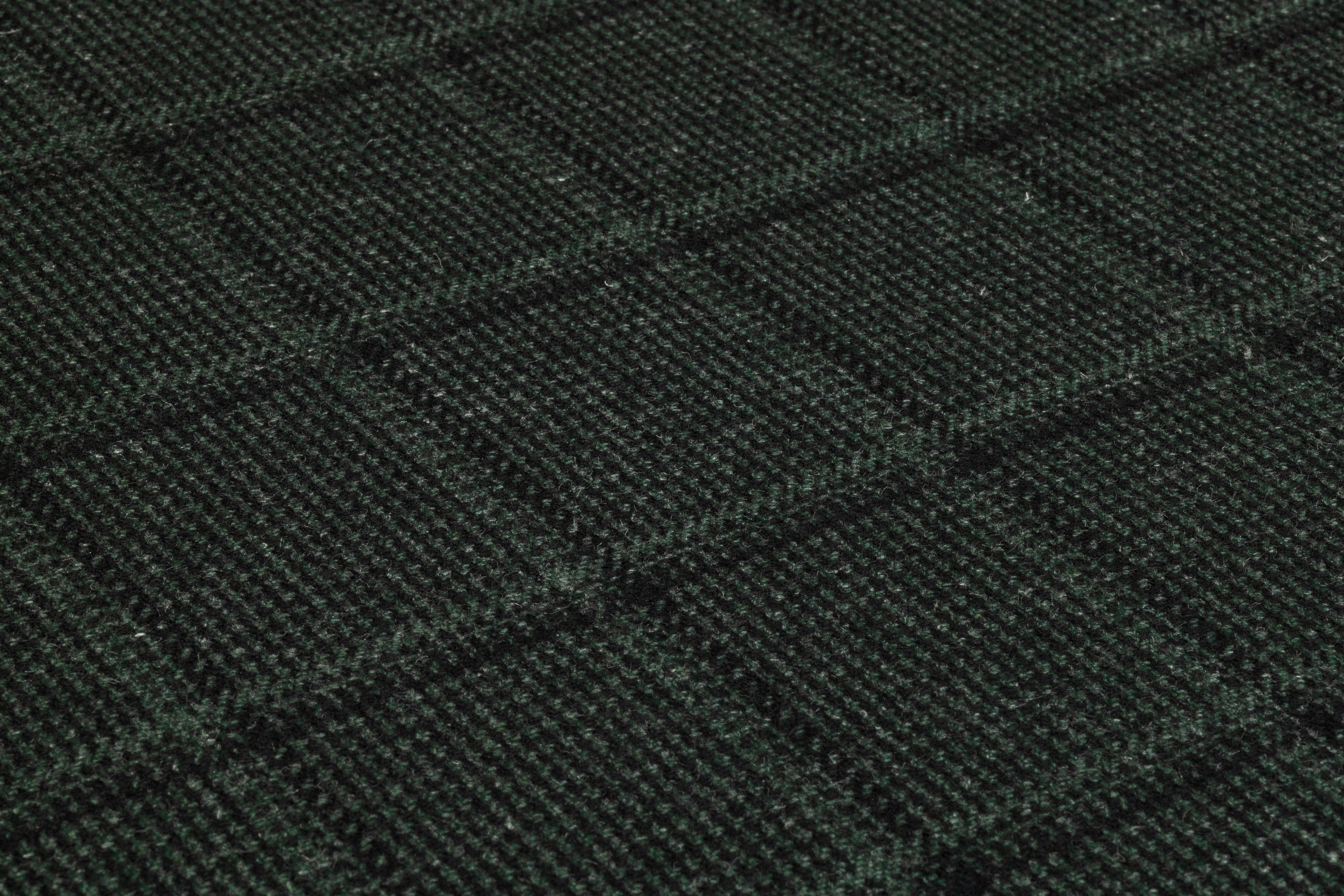 Checked Italian Wool Flannel Suiting - Green