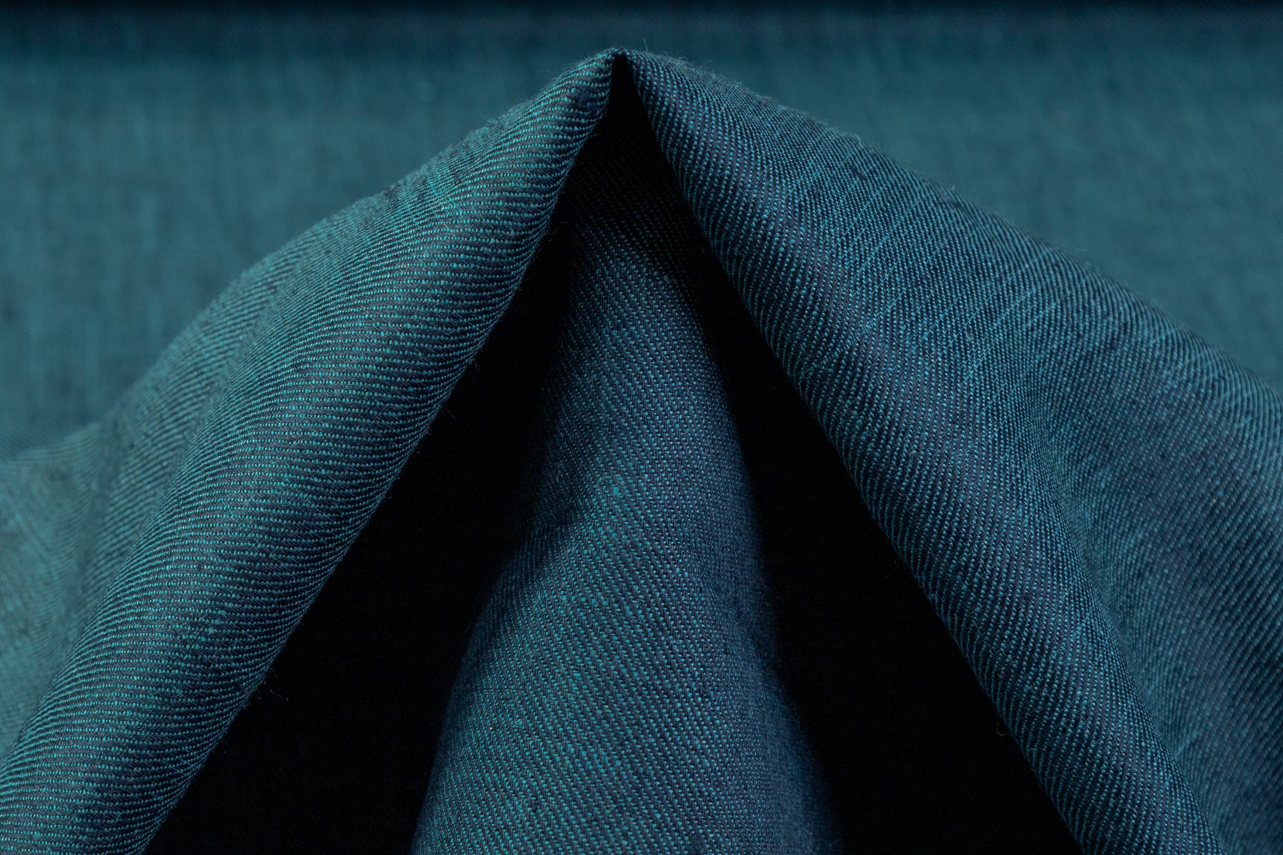 Two Tone Italian Linen Twill - Teal